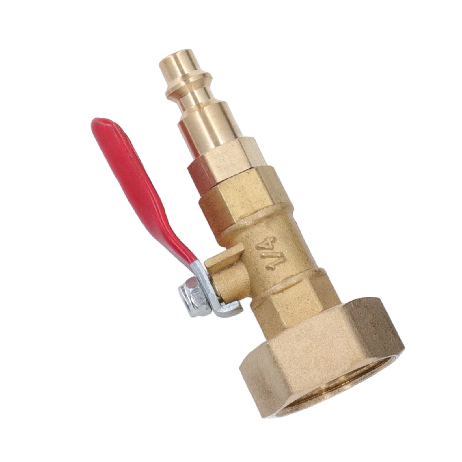Brass Winterize Blowout Adapter 1/4in Male Quick Connector 3/4in Male GHT Thread