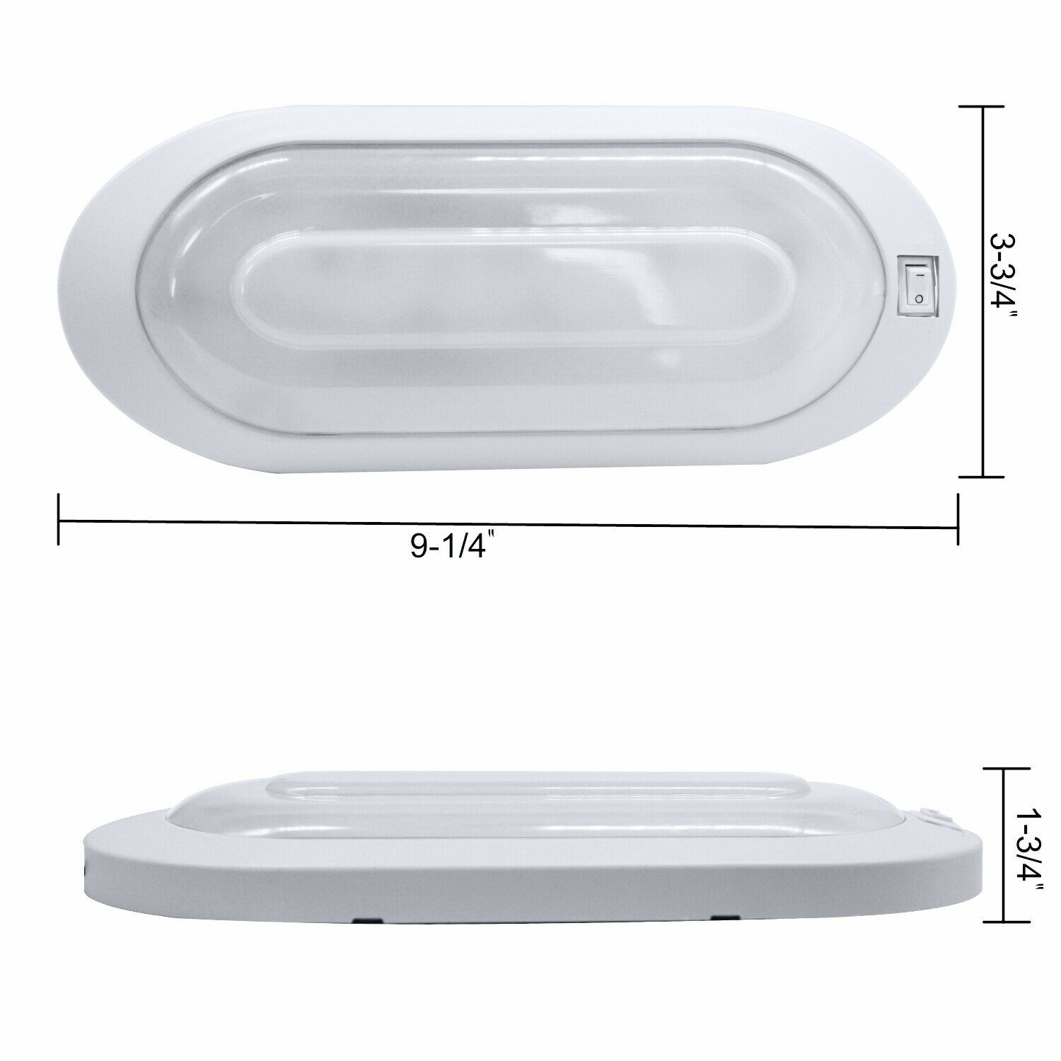 Facon 2 Pack 12V LED Bright RV Pancake Light Surface Mount for Caravan Camper
