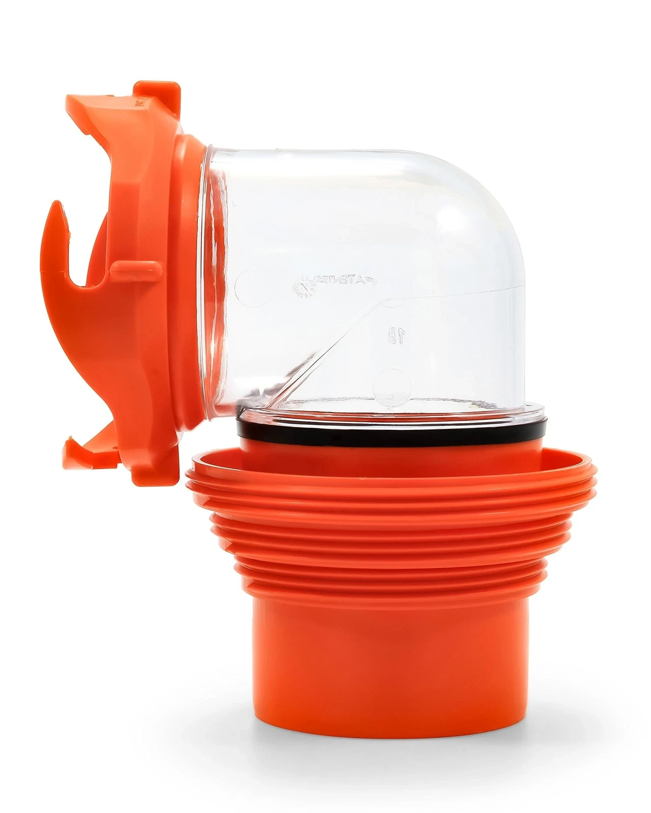 RhinoFlex Clear RV Sewer Hose Elbow with 4-in-1 Adapter – Features a 360-Degr…