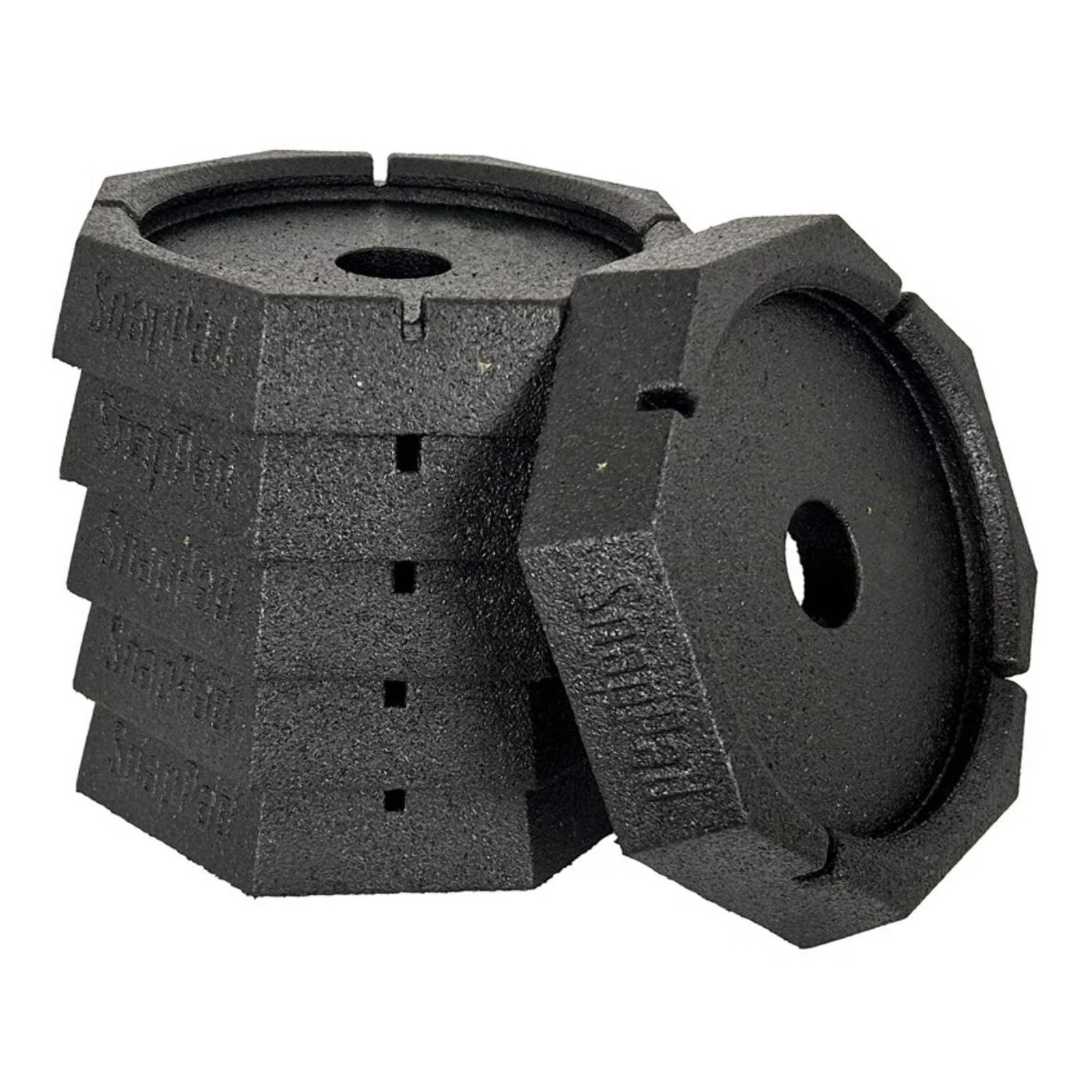 SnapPad XTRA 9″ Round RV Jack Pads – 6 Pack Anti Slip Leveling System Stabilizer