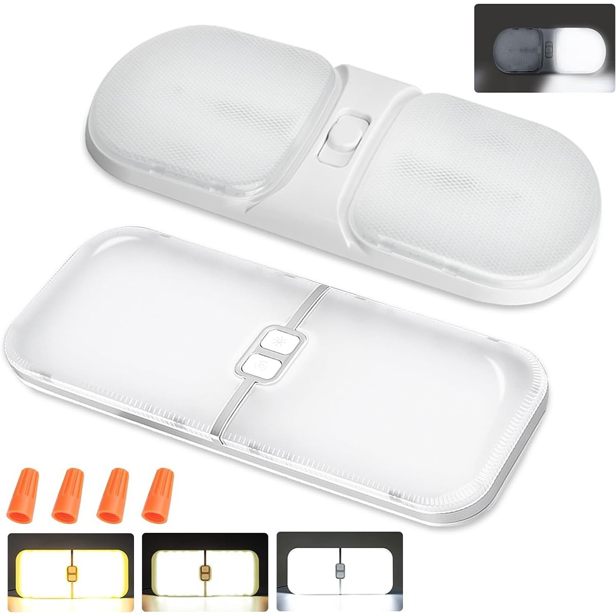 2-10x 12V Led RV Ceiling Dome Light RV Interior Lighting for Trailer Camper Boat