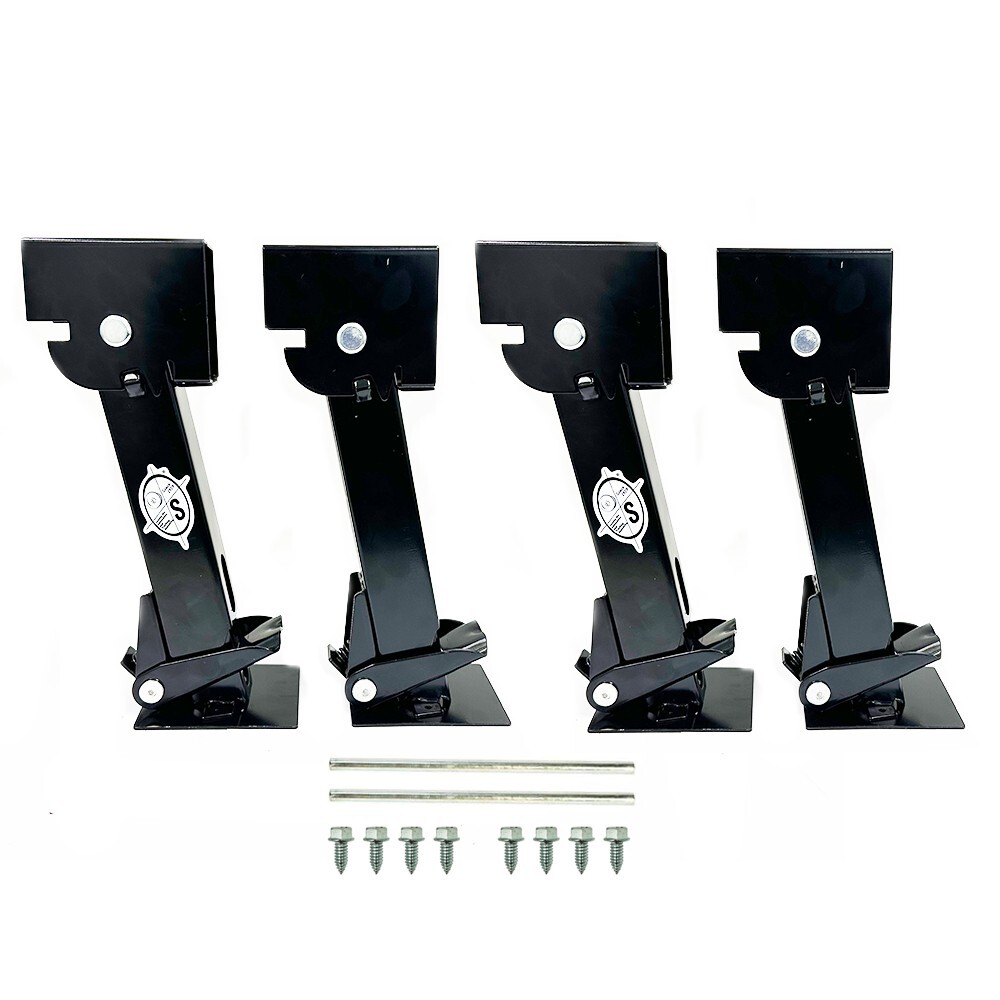 Southwest Wheel 4-Pack Black Painted Telescoping Trailer Stabilizer Jacks