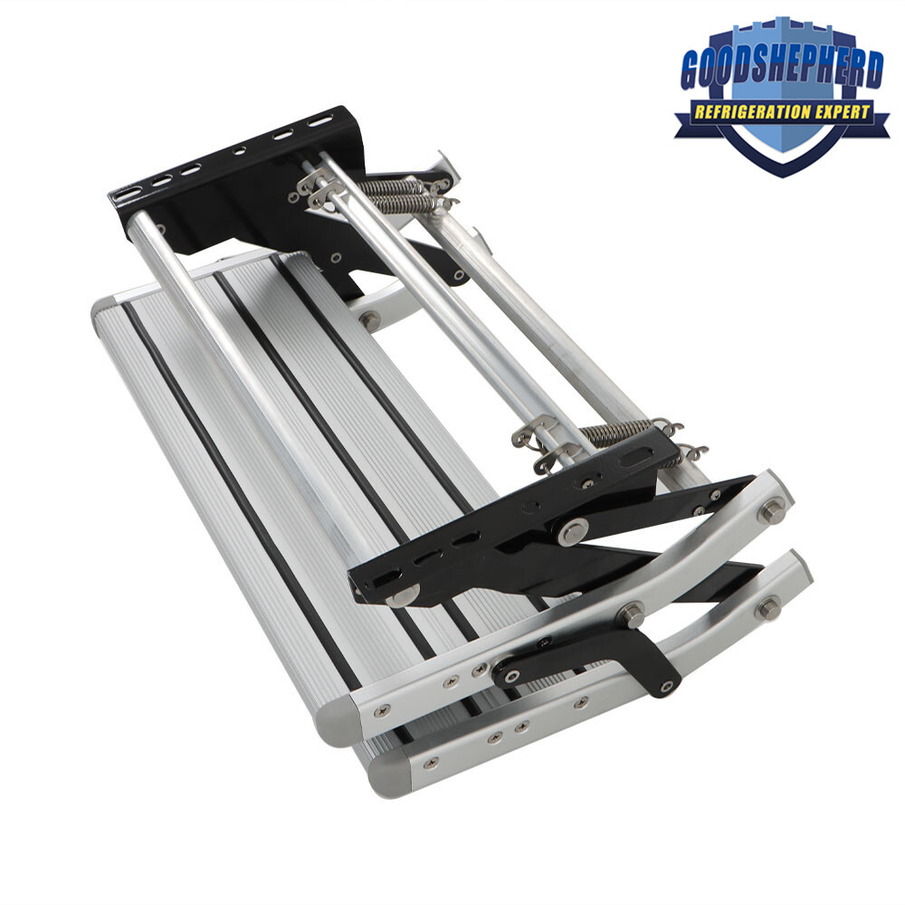 Pull Out Retractable Aluminum 2 Step RV Camper Platform Steps Stair Anti-Slip