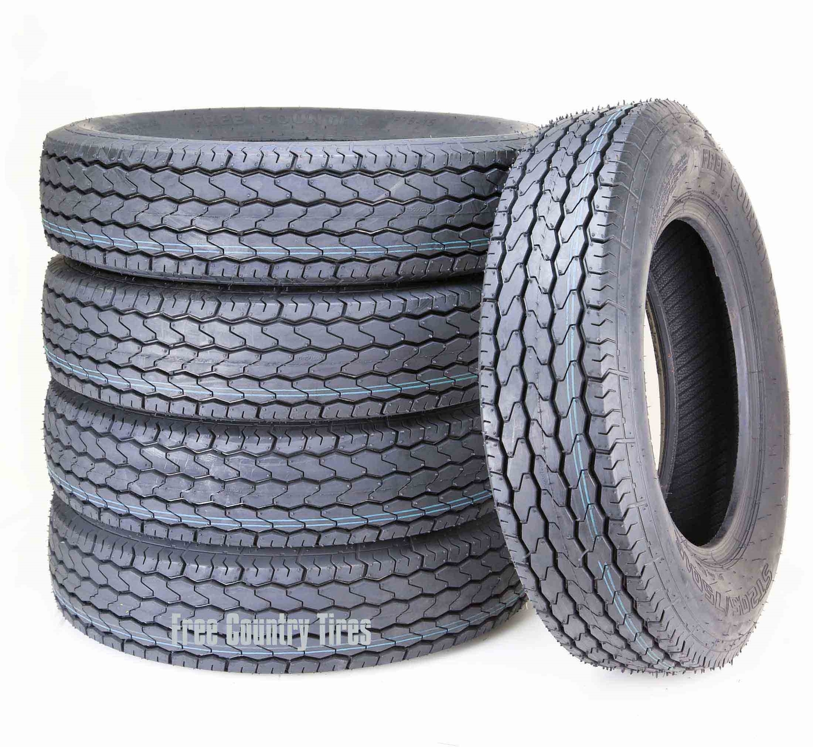 5 New Free Country Trailer Tire ST205/75D14 205 75 14 F78-14 Bias 6PR LRC