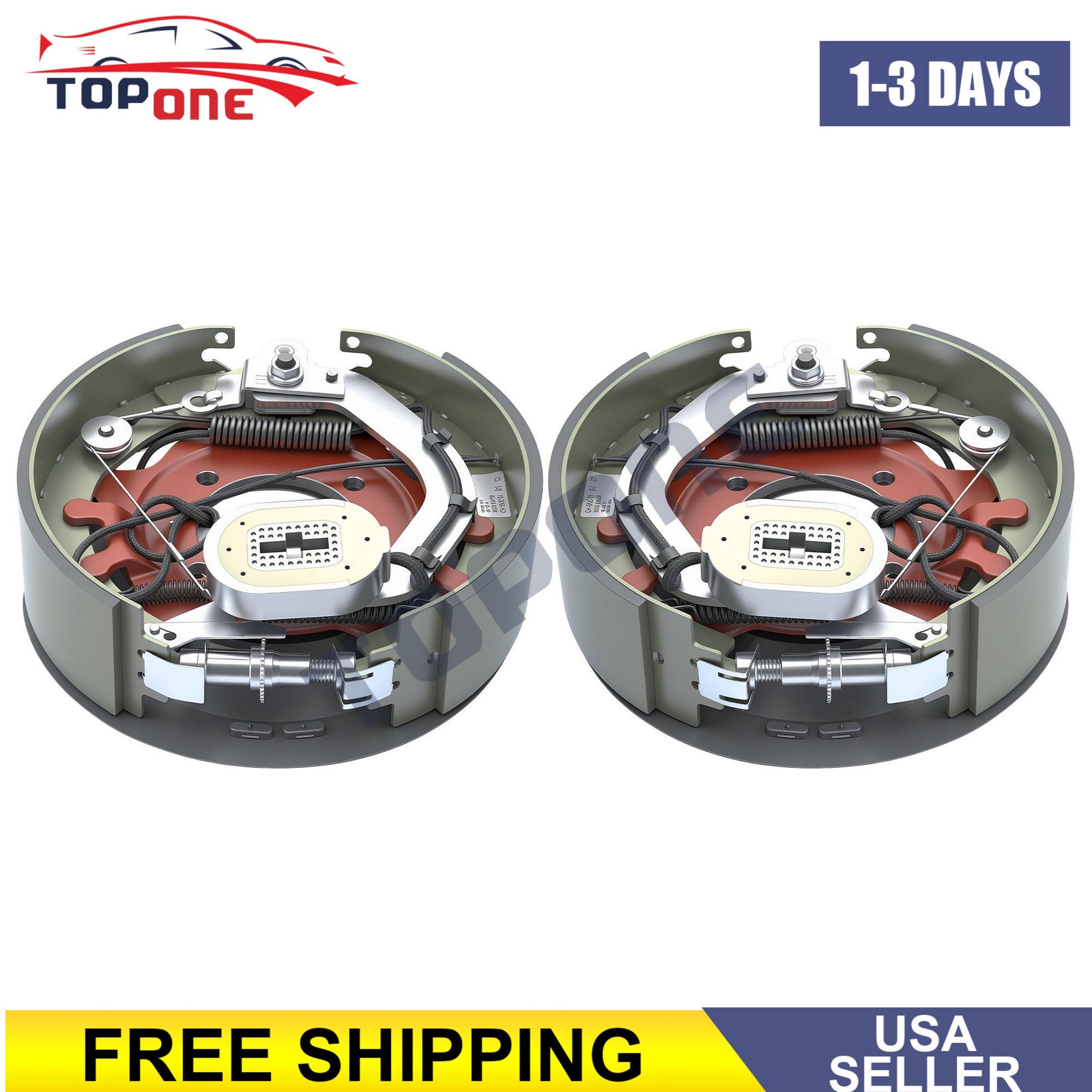 Electric Trailer Backing Plate Brake 12-1/4 x 3-3/8 8000 Set for Dexter 8K Axle