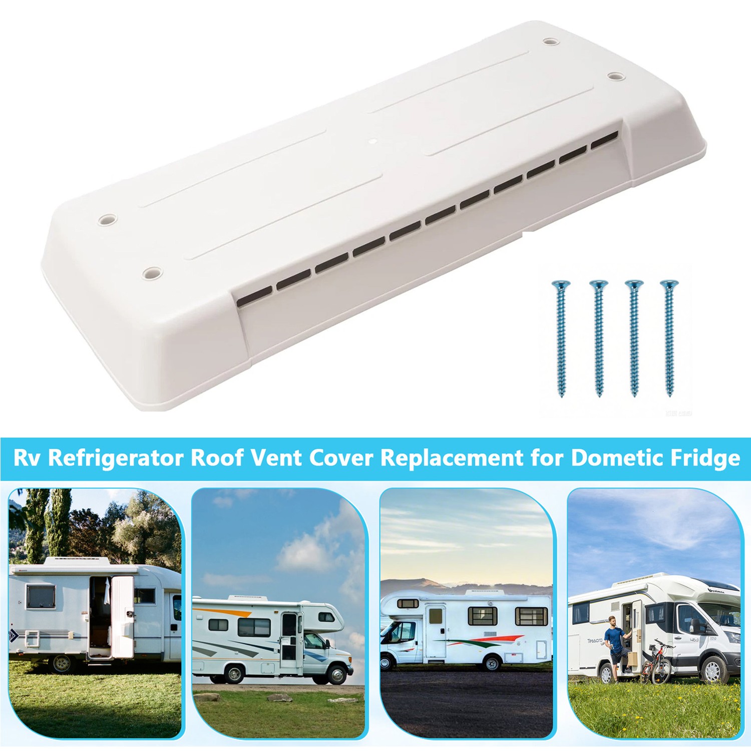 RV Camper Top Roof Refrigerator Vent Cover For Dometic Refrigerator Vent #65528