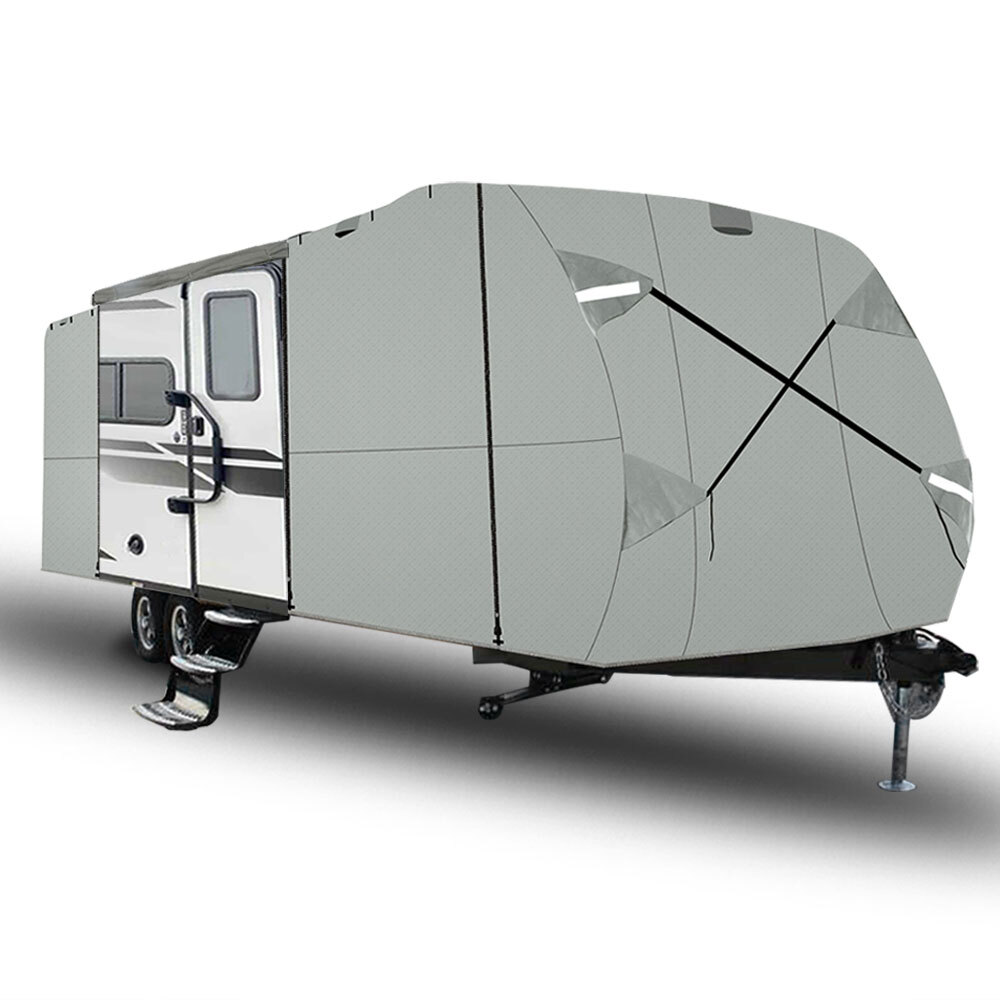 For 18′-30′ Camper Travel Trailer RV Cover Waterproof Anti-UV Non-Woven Fabric