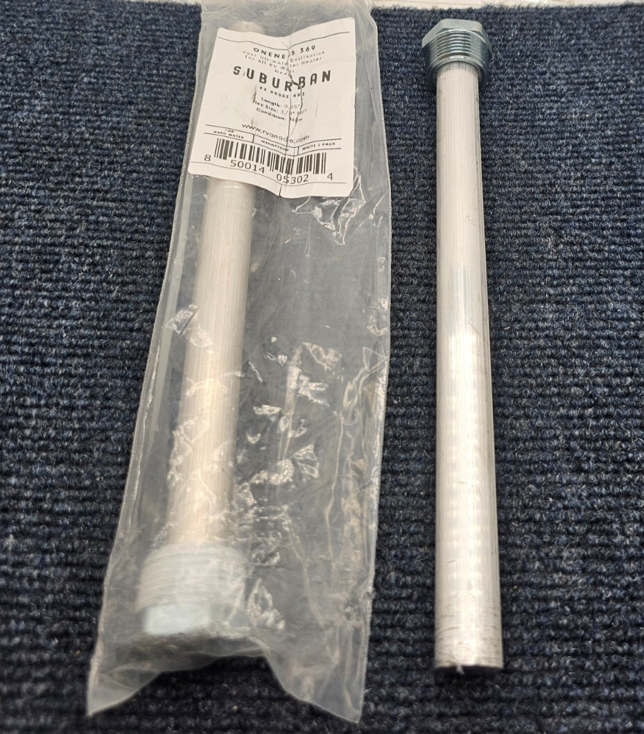 (2 PIECES) ONENESS 369 RV Water Heater Anode Rod Suburban 9.25 in x 3/4 in NPT