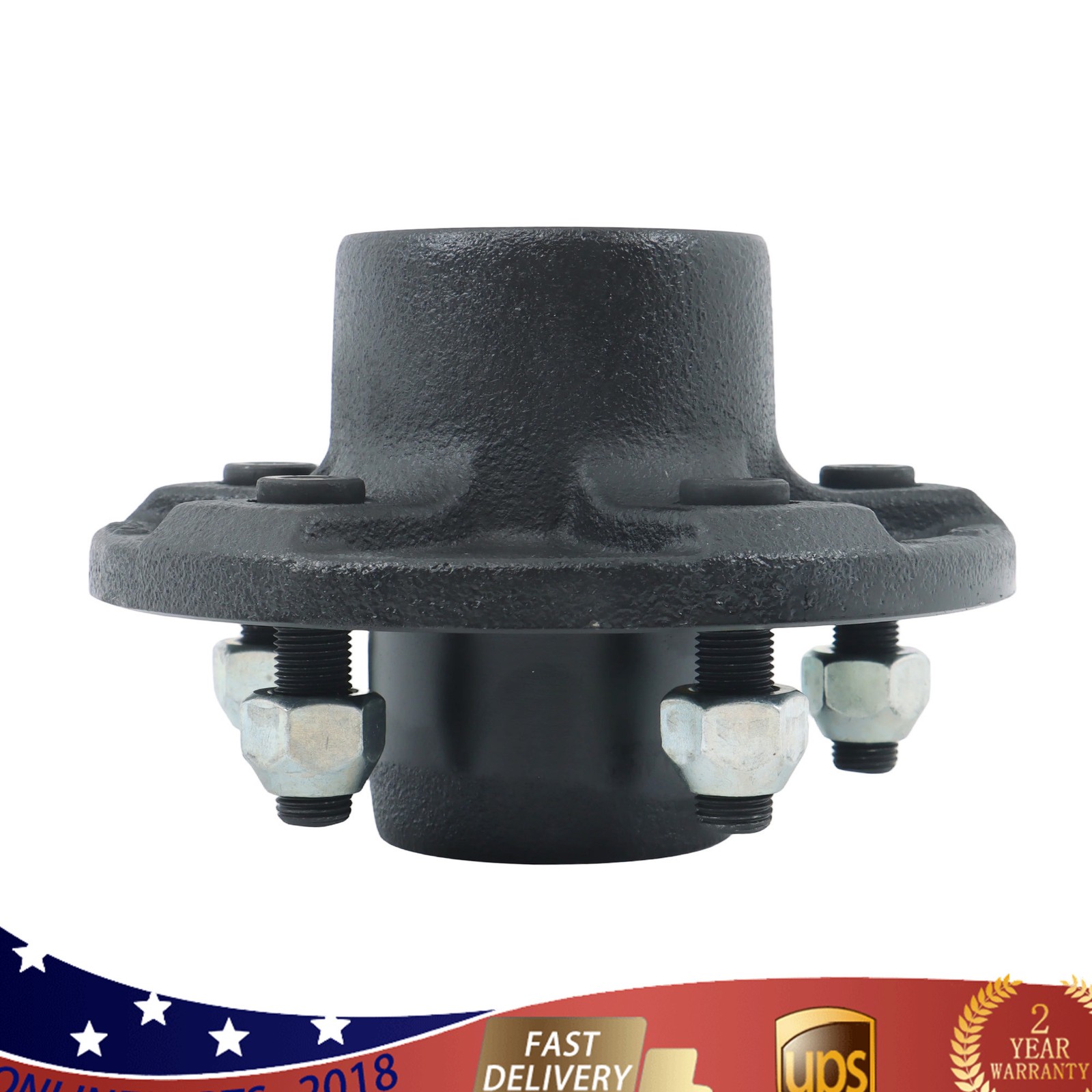 Pair of 5-Bolt On 4-1/2 Inch Hub Assembly Includes (2) Square Stock