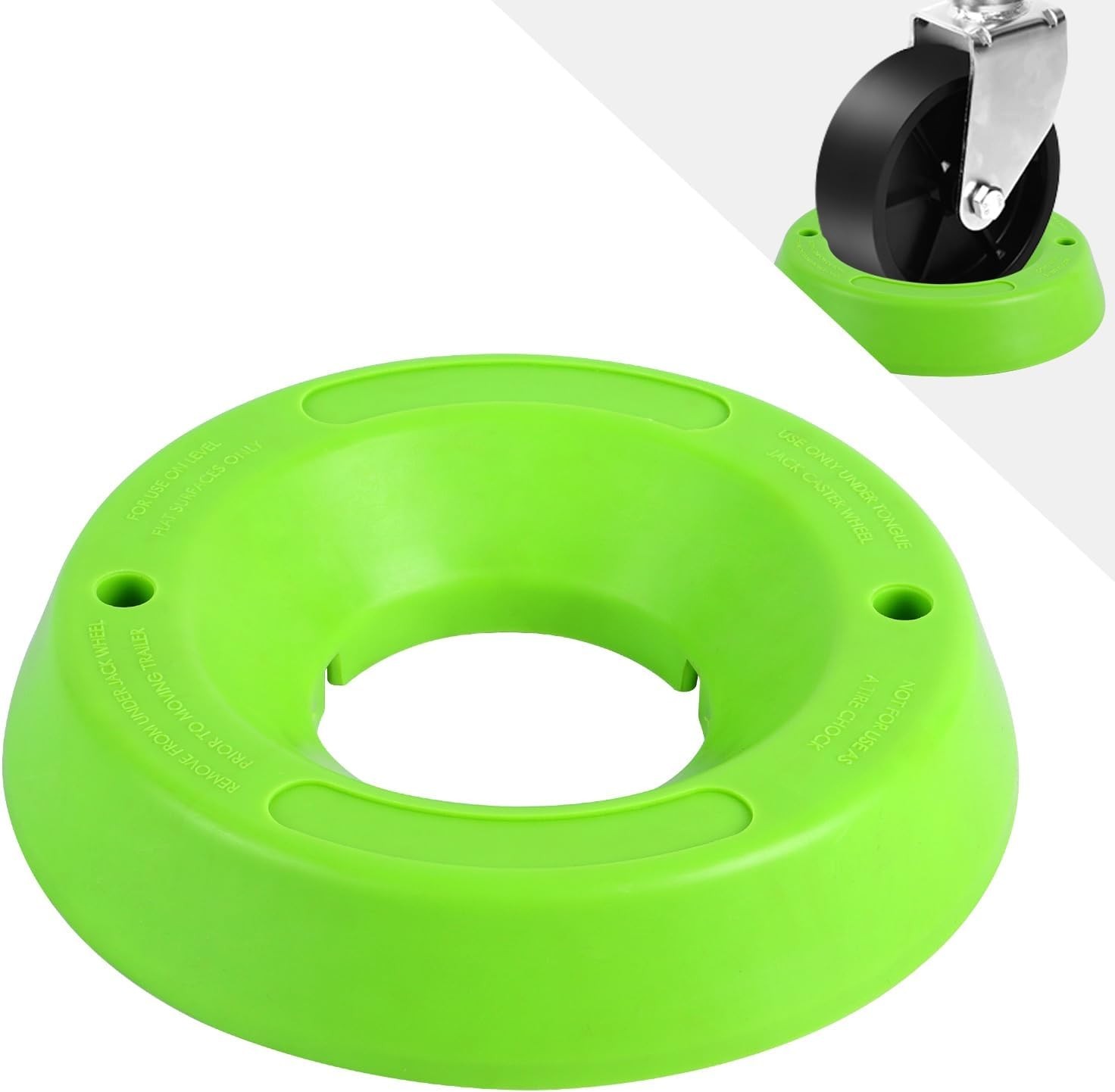 Trailer Jack Wheel Chock Compatible With Trailer Jack Wheel Green 8.03×8.03×1…