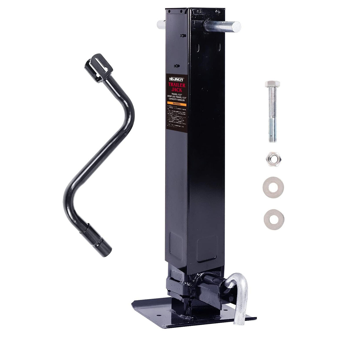 12000lbs Trailer Jack Heavy-Duty Square Direct Weld on RV Jack, 12-1/2 In Lift
