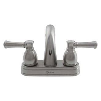 Dura Designer Plastic Satin Nickel Arc Lavatory Faucet w Bell Levels Handles