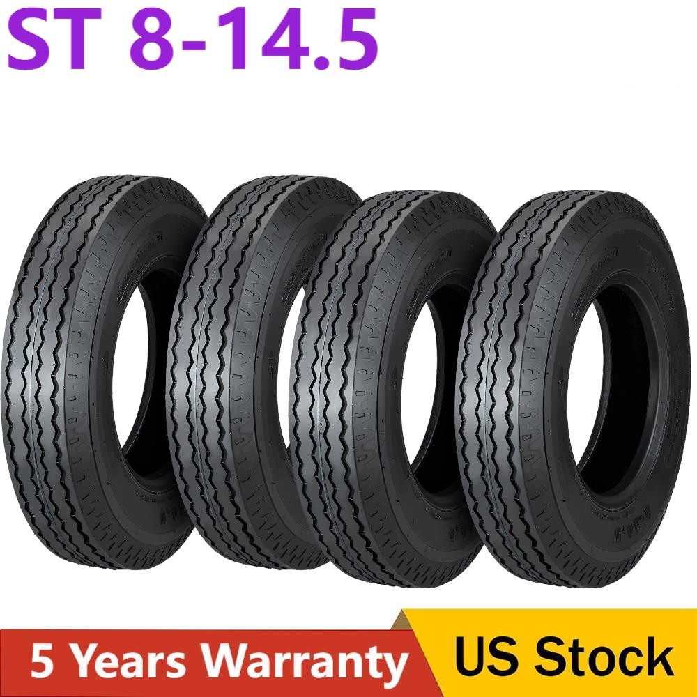 💎??4 Pack Trailer Tires ST 205/85D14.5 (8-14.5) Load G 14 Ply Speed Rating K Bi