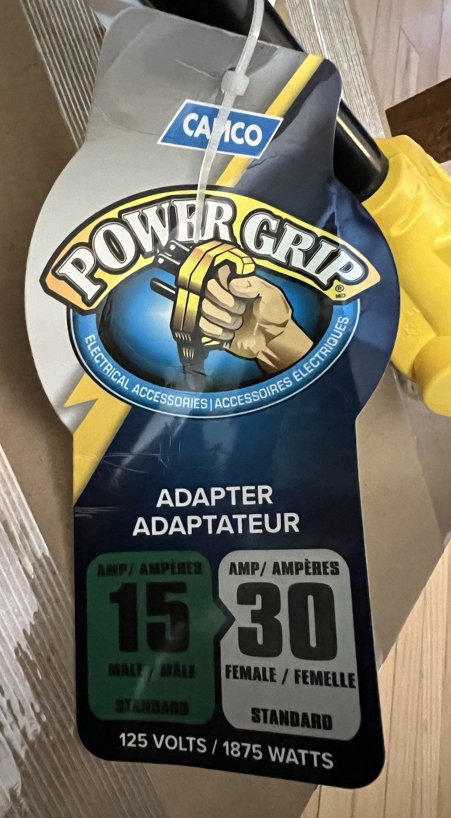 CAMCO Power Grip Electrical Adapter Model 15-30-RV