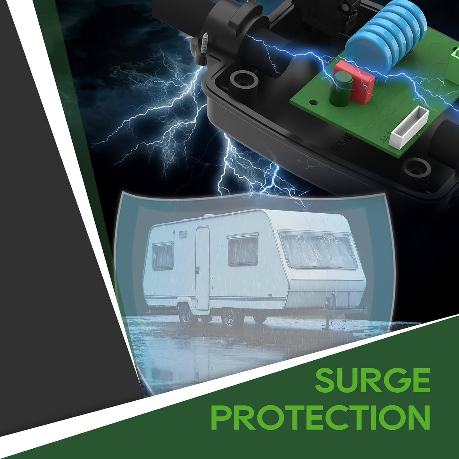 RV Surge Protector Adapter 50 Amp to 30 Amp Power Cord NEMA 14-50P to TT-30R