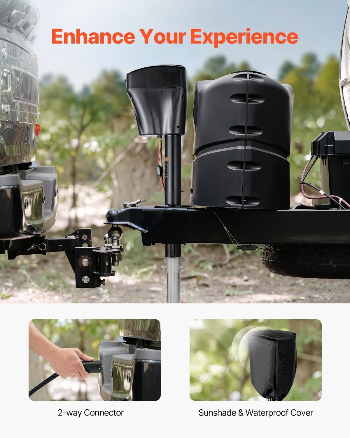Innovative Electric Trailer Jack 5000 lbs with Emergency Hand Crank & LED Light