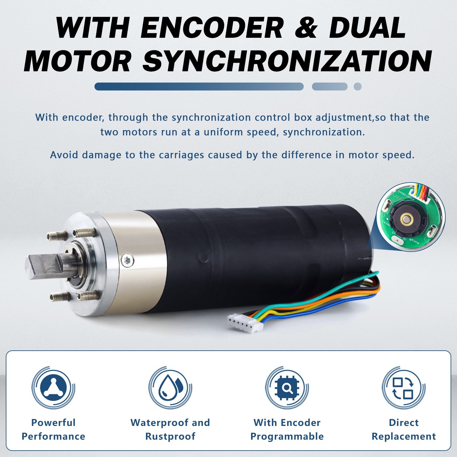 287298 RV In-Wall Slide-Out Motor For Lippert Schwintek System 500:1 High Torque