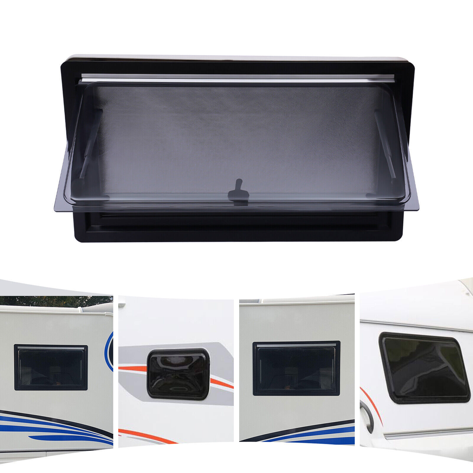 RV Caravan Extrapolated Ventilation Camper Hinged Push Window Hatch 900x500mm