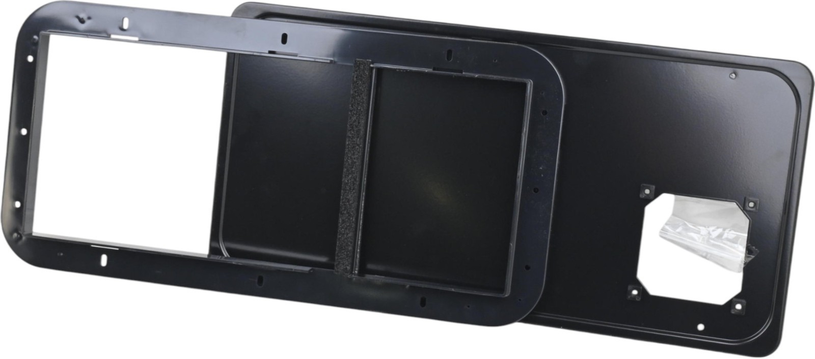 Dometic 33001 Furnace Door Assembly – Med Mojave #44 Black – w/ 32611 Mount