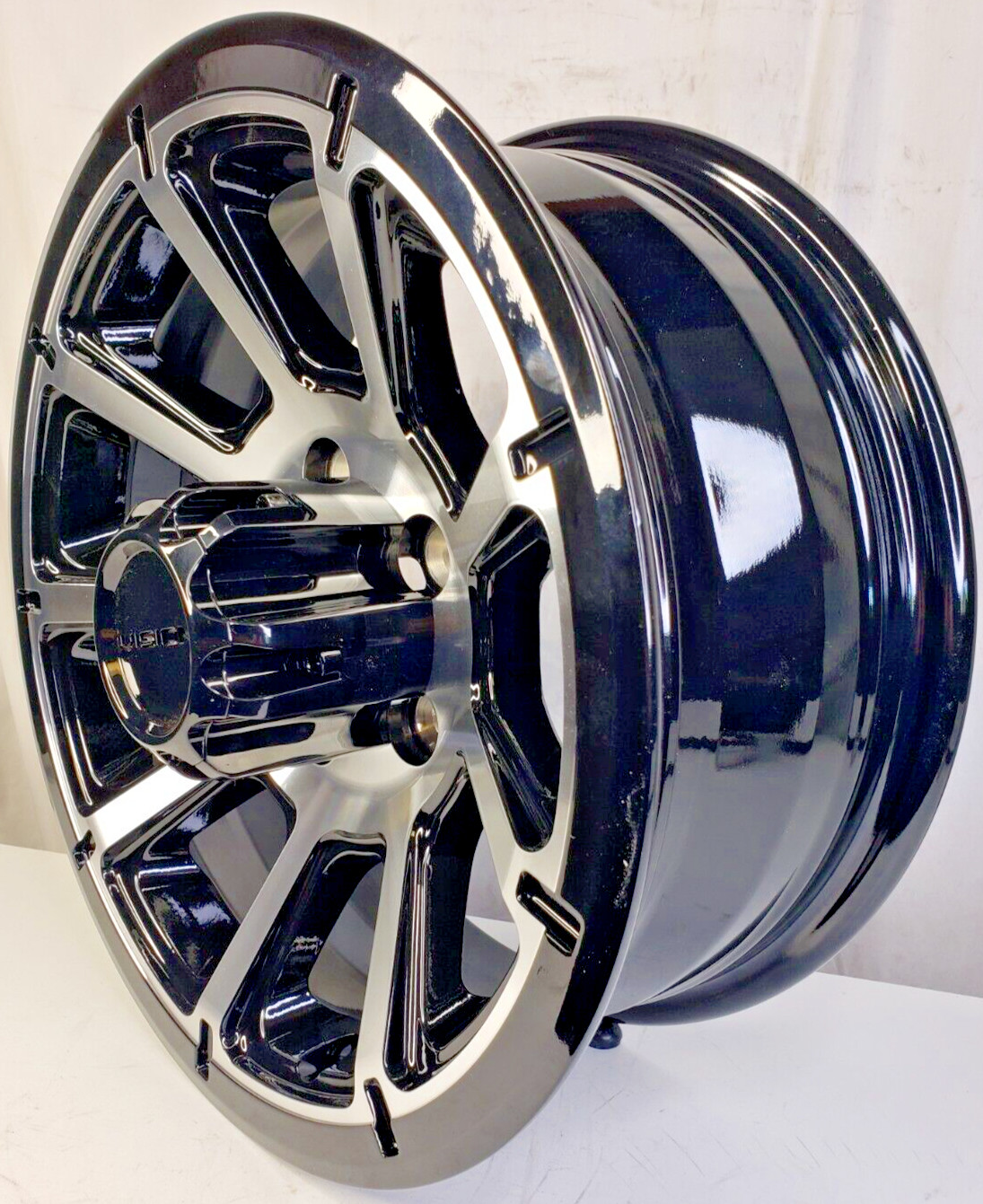 Vision Wheel 353 Turbine Trailer RIM 15X6 5×4.50 0mm Gloss Black Machined Face