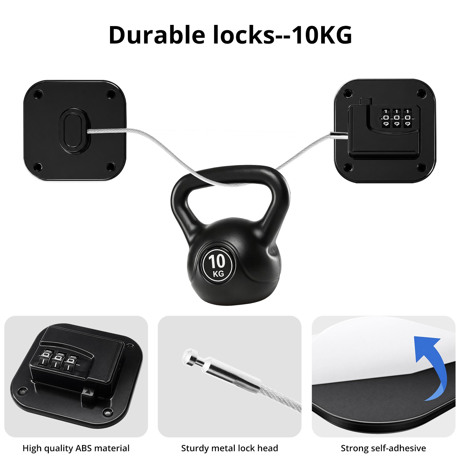 Dog Cat Proof Cabinet Lock 3 Number Code Fridge Child Safety Latch Adhesive US