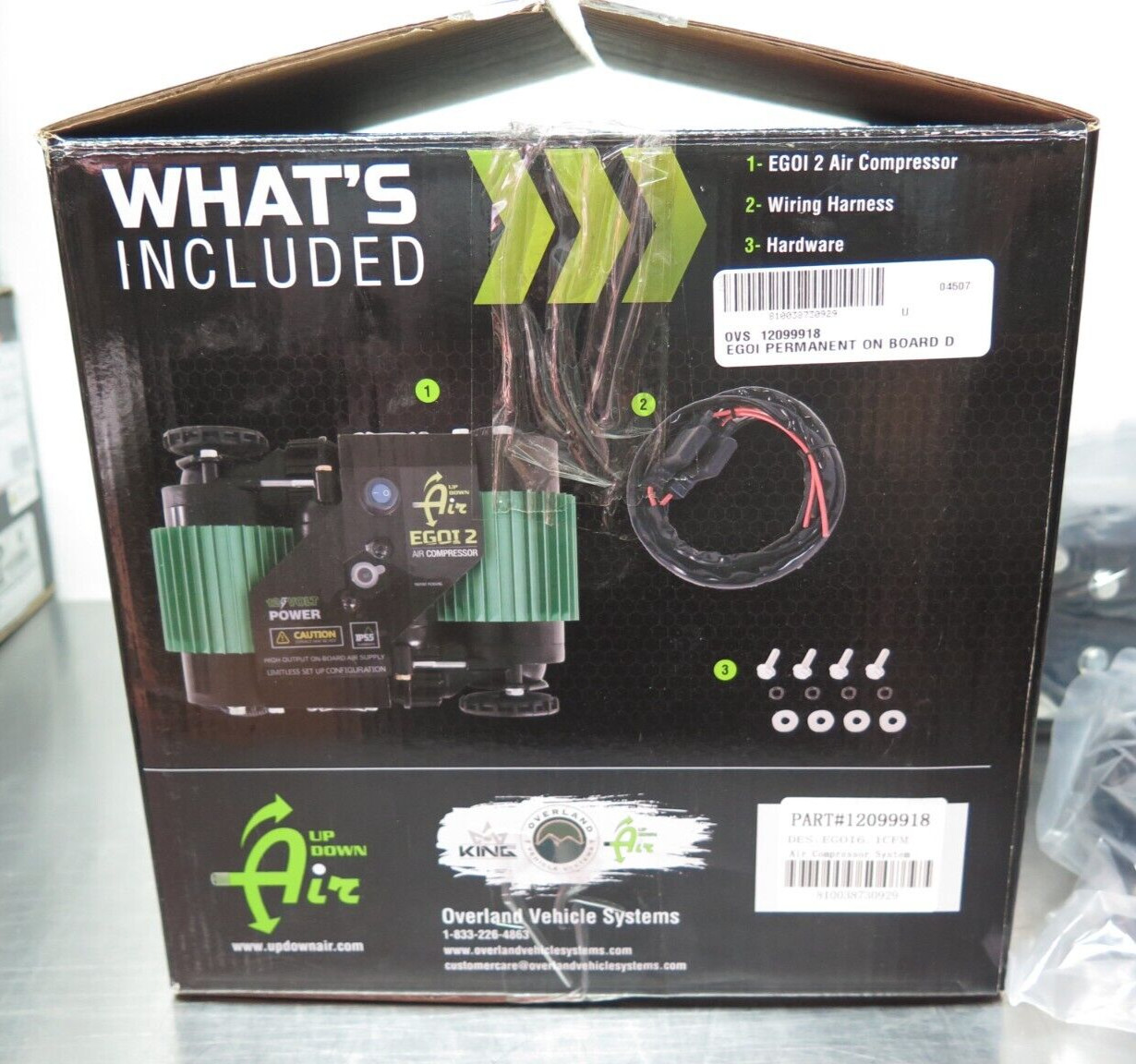 Overland Vehicle Systems 12099918 EGOI Dual Motor Air Compressor, 150PSI (19A1)