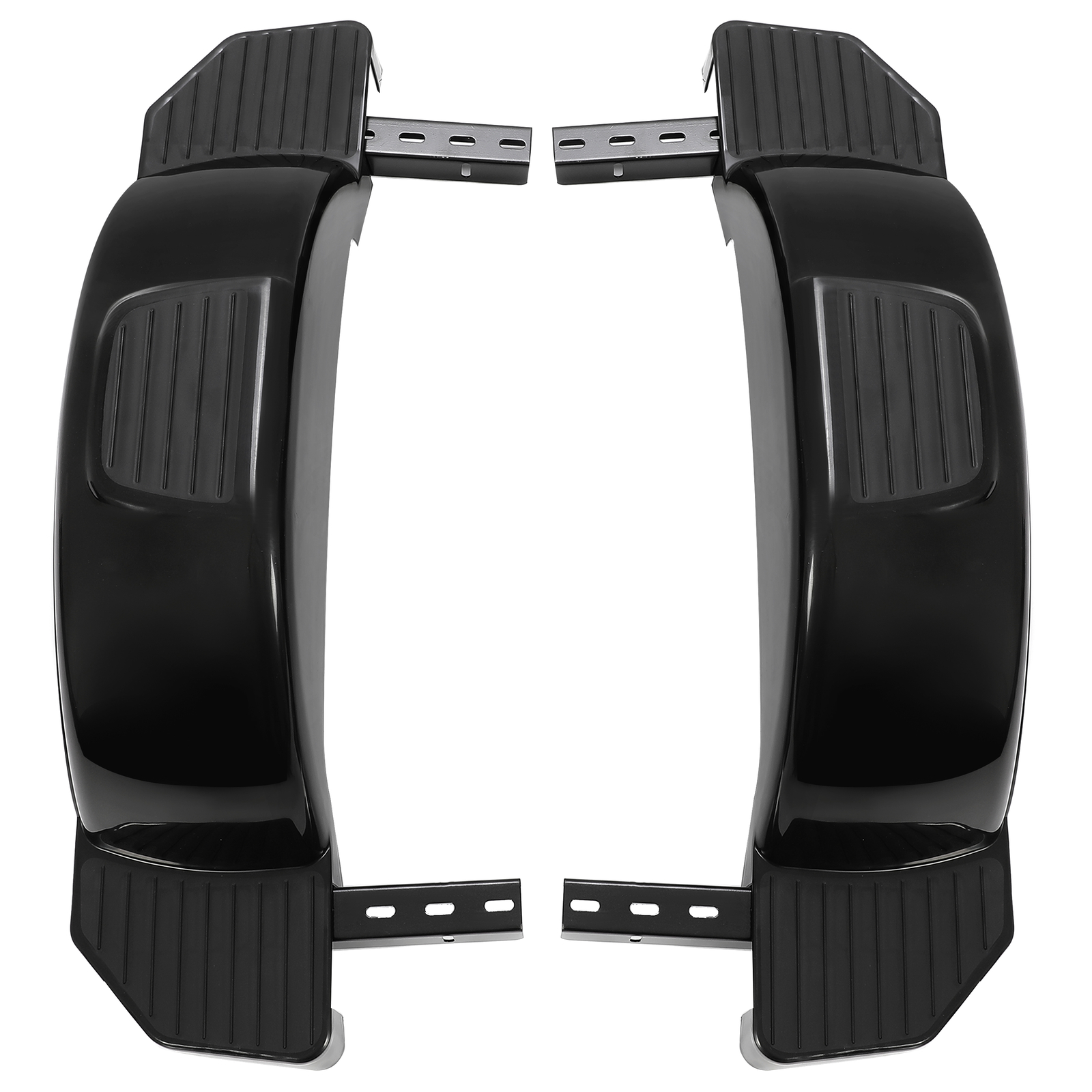 Black Pair of Single Axle Trailer Fenders Fits 13″ Wheels Tire Skirt Boat
