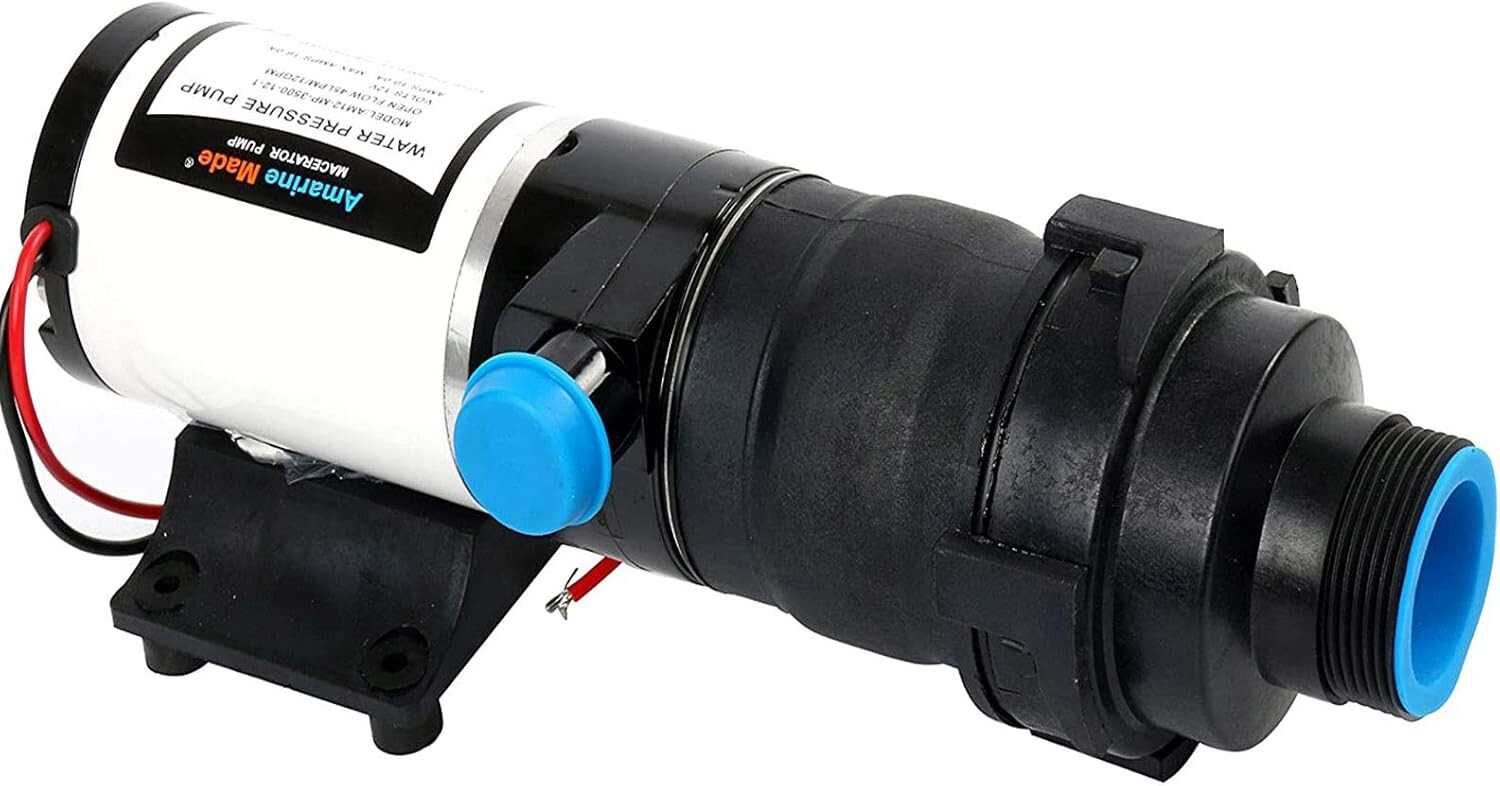 Lightweight 12V Macerator Pump for RVs & Boats – Fast 12 GPM Waste Removal