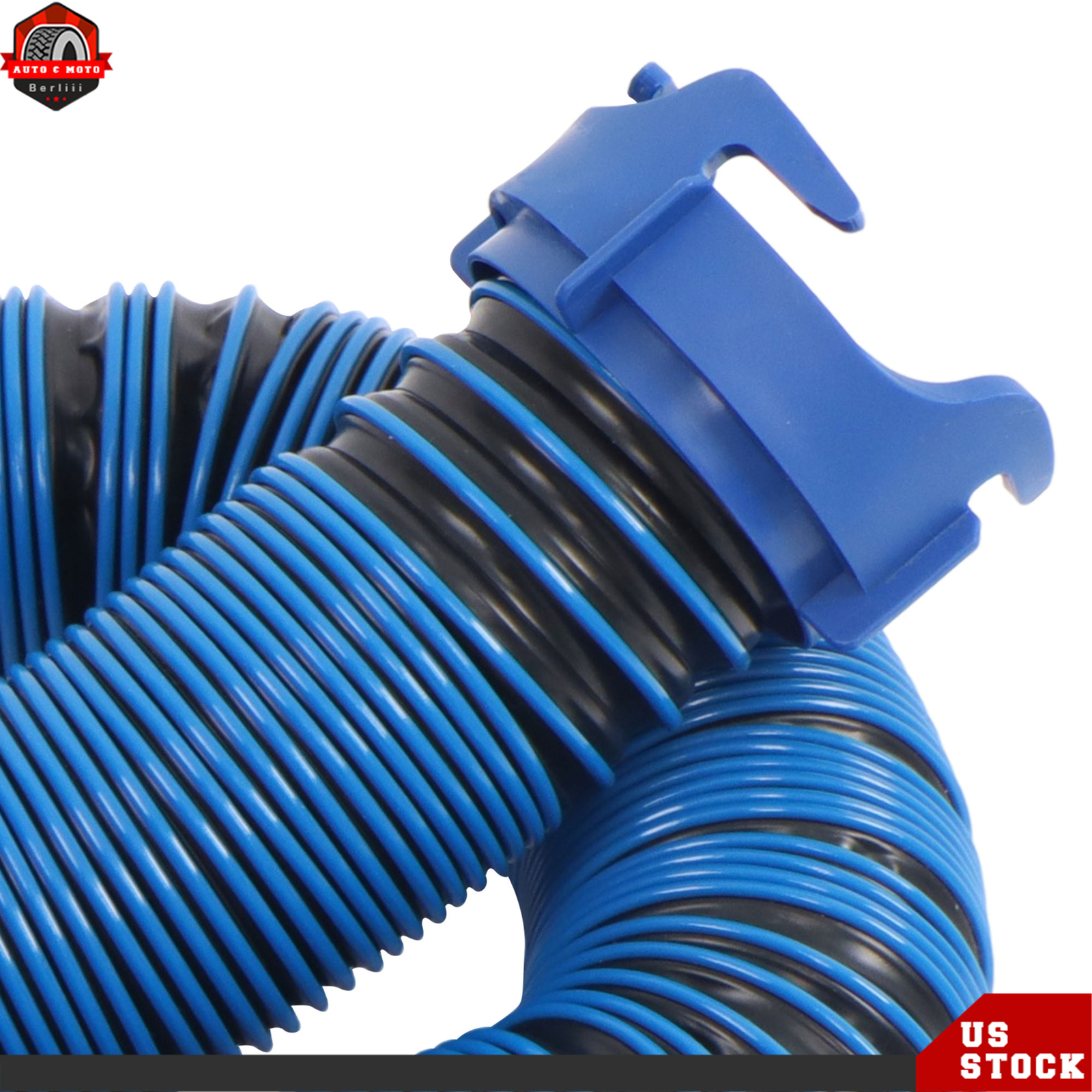 4-in-1 Adapter & Clear Elbow & Cap & 10 FT Sewer Hose Kit For Camper RV Trailer