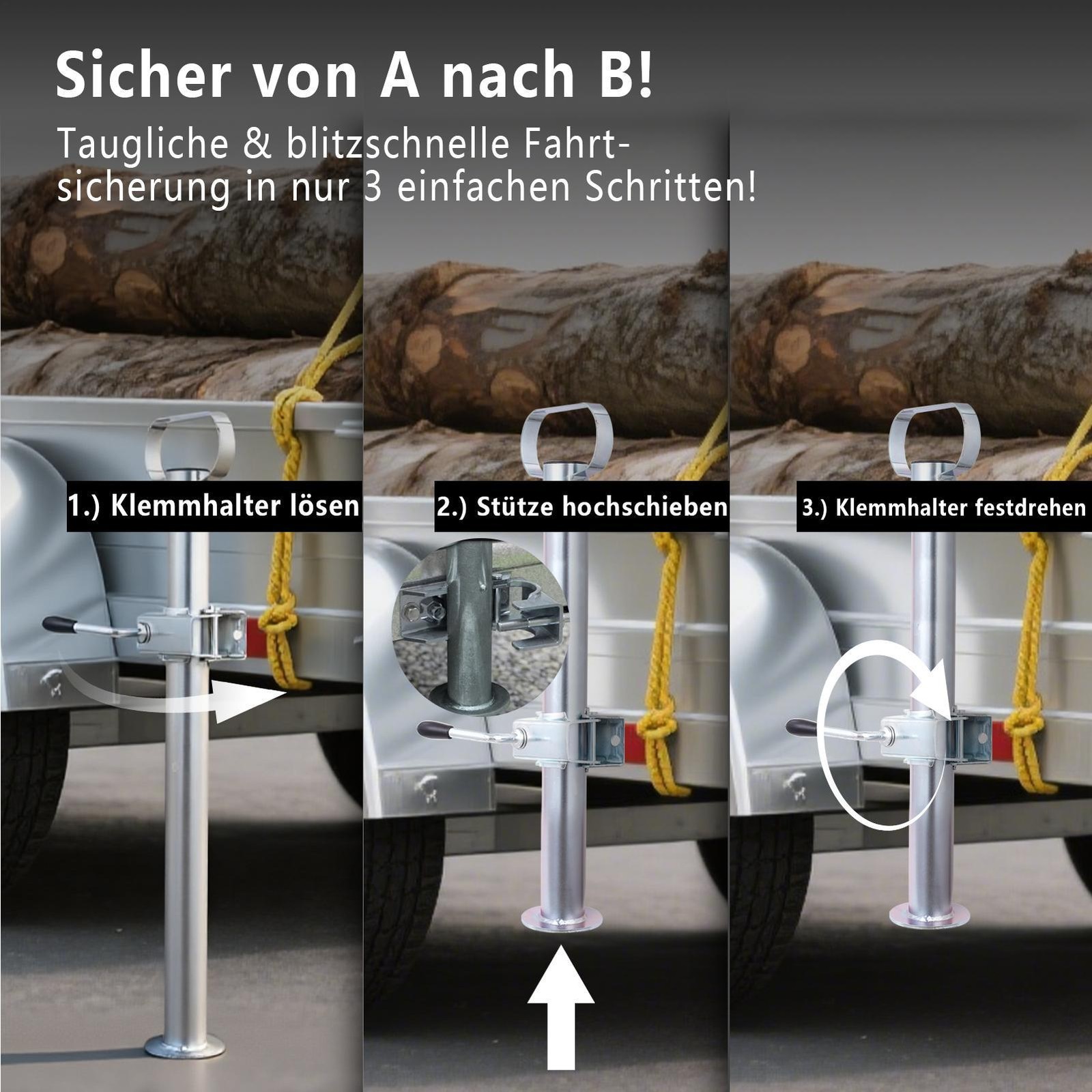 Support Stabilizer Jacks Trailer 2 Pack Adaptable To Any Type Of Trailer