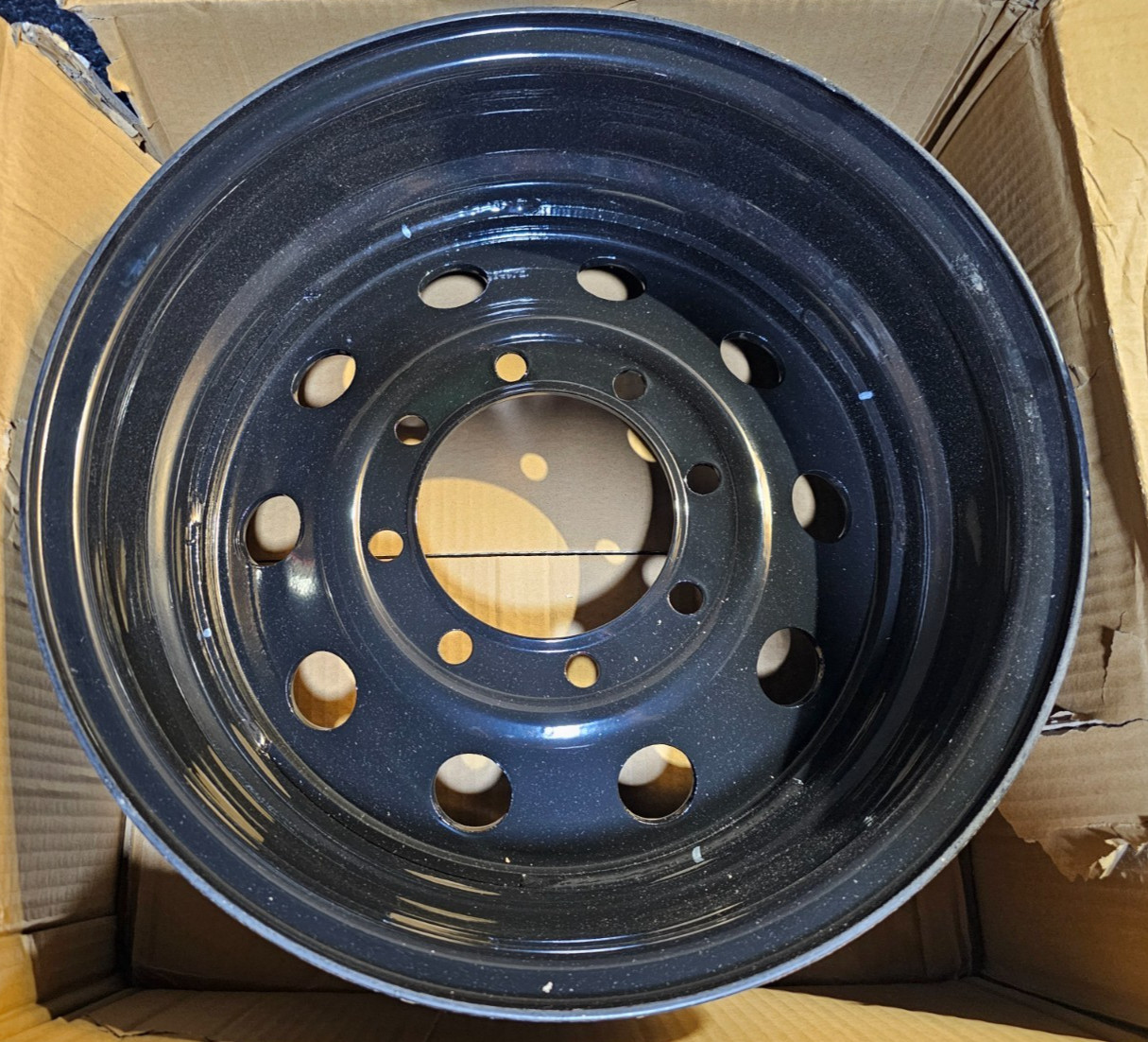 (QTY 1) GLG-A-16608-001 Black Steel Trailer Wheel Rim 16×6 8×165.1 0mm