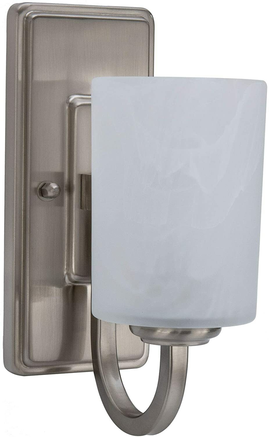 RV Side Wall Sconce Lamp Satin Nickel Frosted Glass 110V RV Decorative Light
