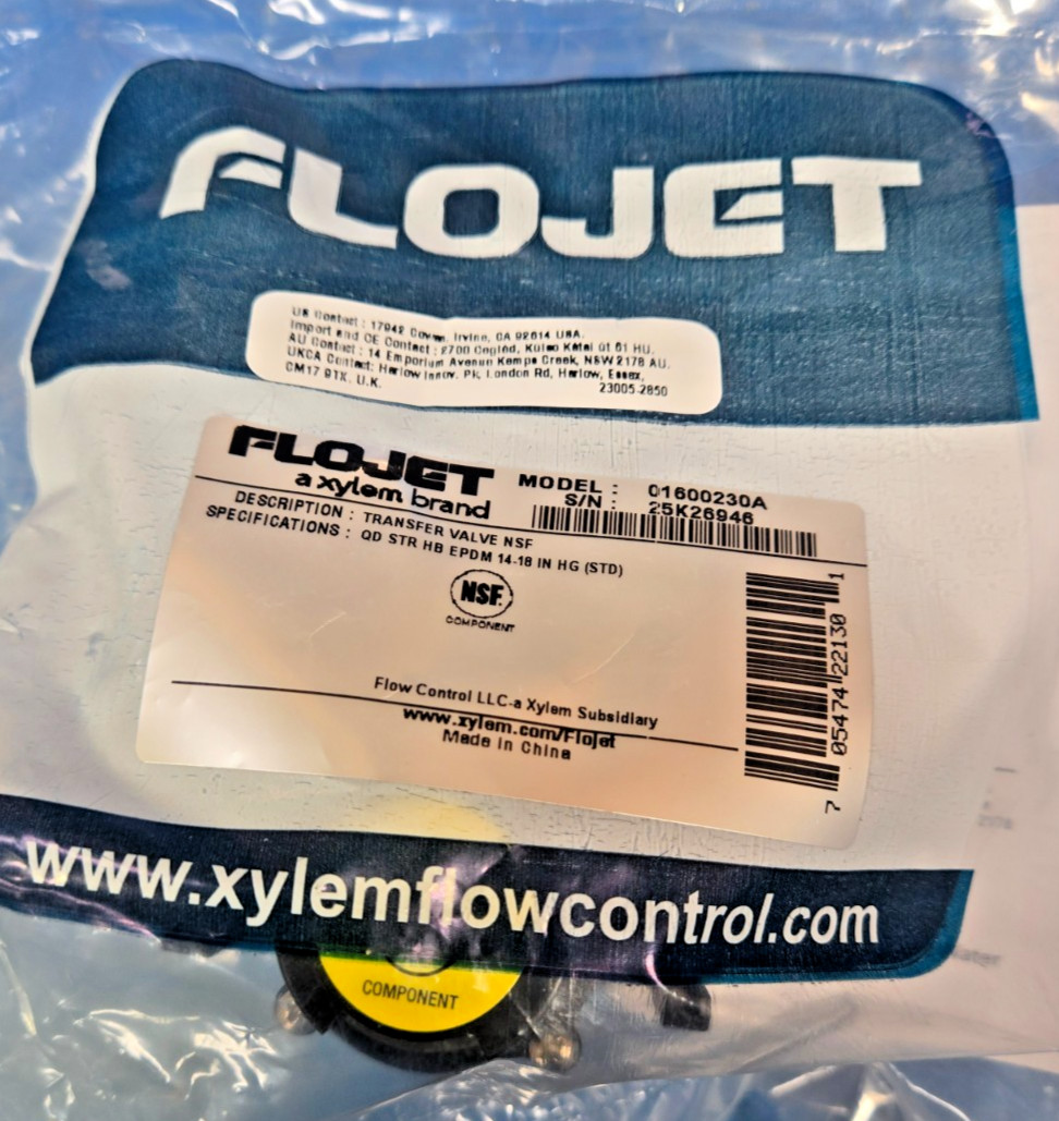 Flojet Automatic Transfer Changeover Valve 01600230A NEW