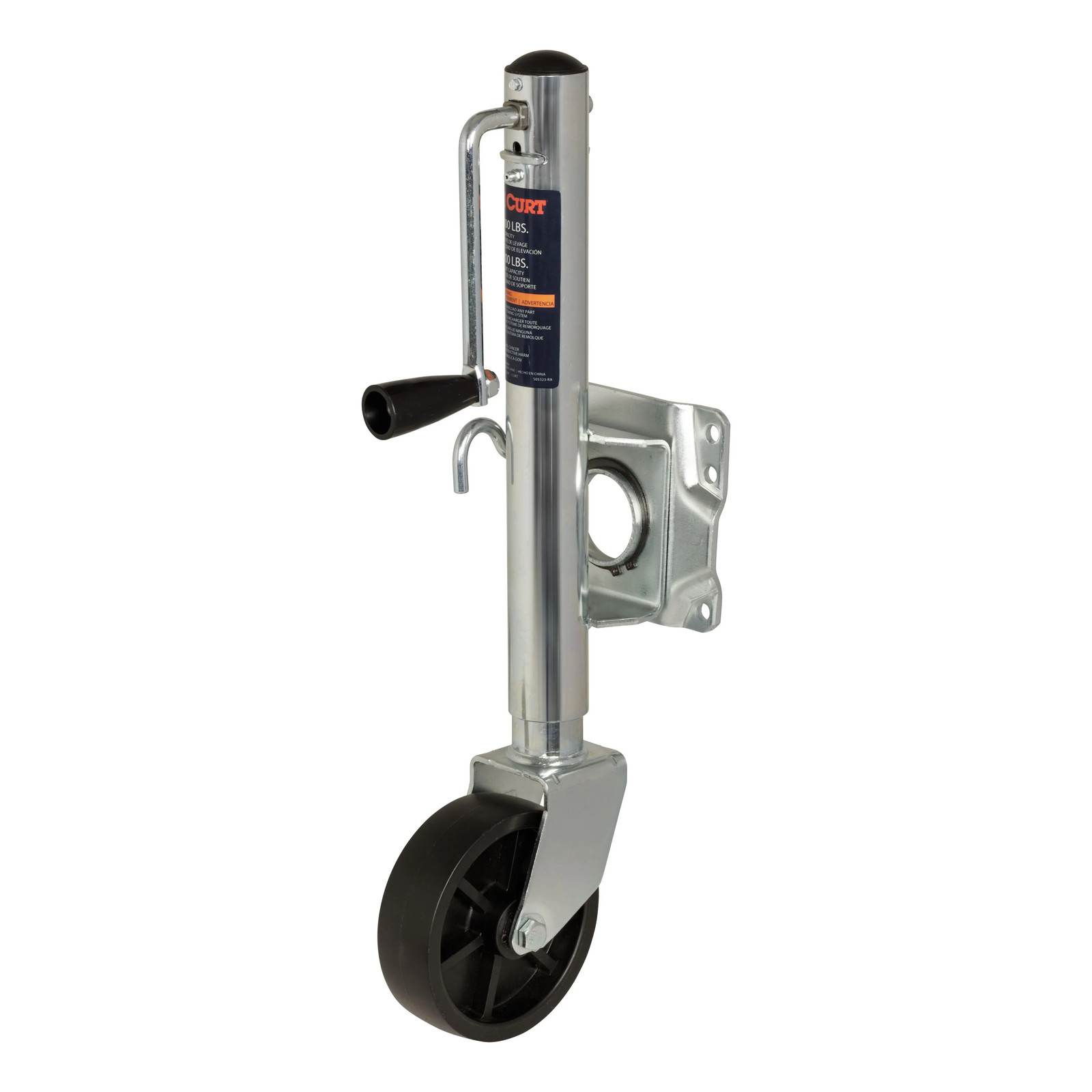 Boat Trailer Marine Trailer Jack Tongue Jack w/ 6″ Wheel (1,000 lbs, 10″ Travel)