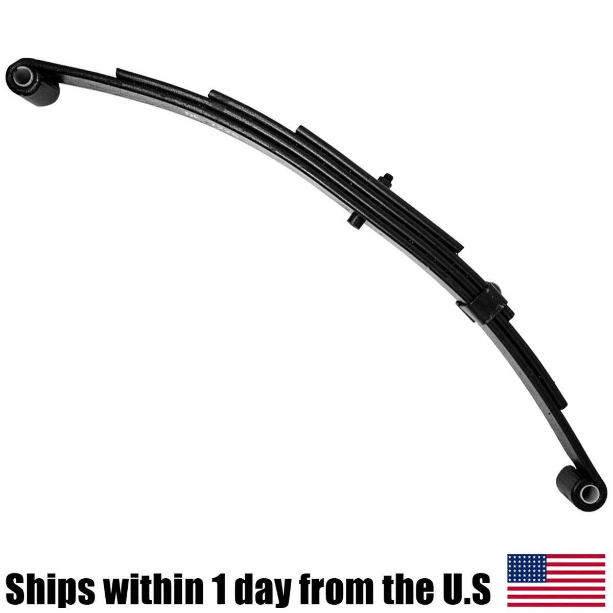 2PK Trailer Leaf Spring 4 Leaf Double Eye 2500lbs Cap Per for 5000lbs Axle