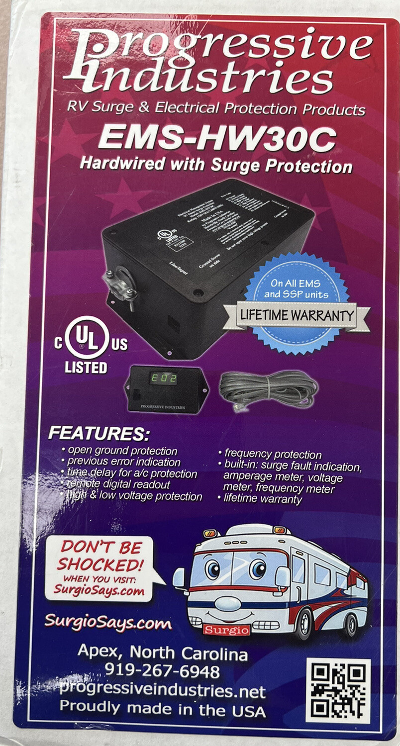 Progressive Industries EMS Series 30A Hardwired Surge Protector EMS-HW30C *NEW*