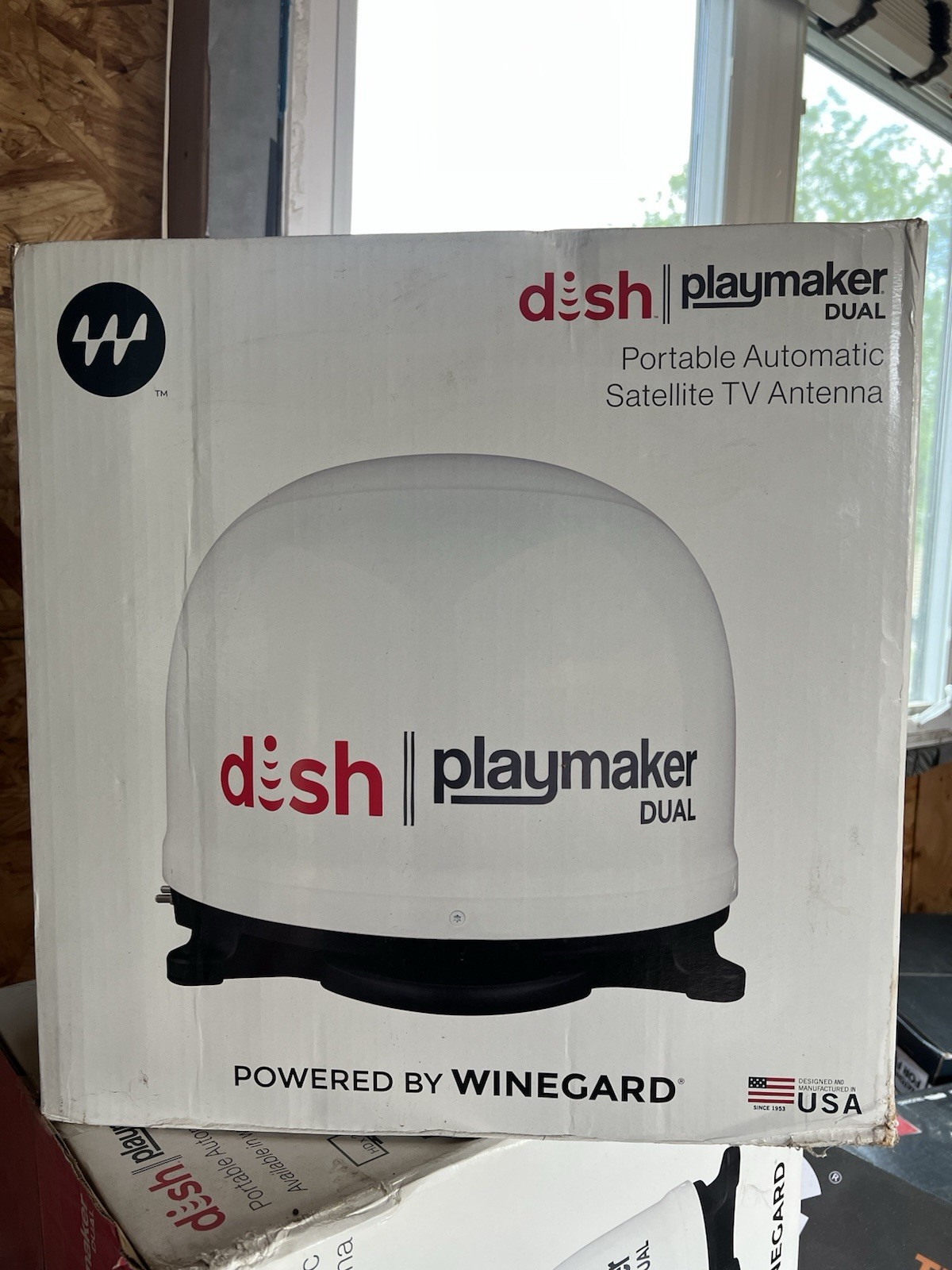 Winegard Dish Playmaker Dual 2 Rec /White Portable Satellite TV Antenna #PL-8000