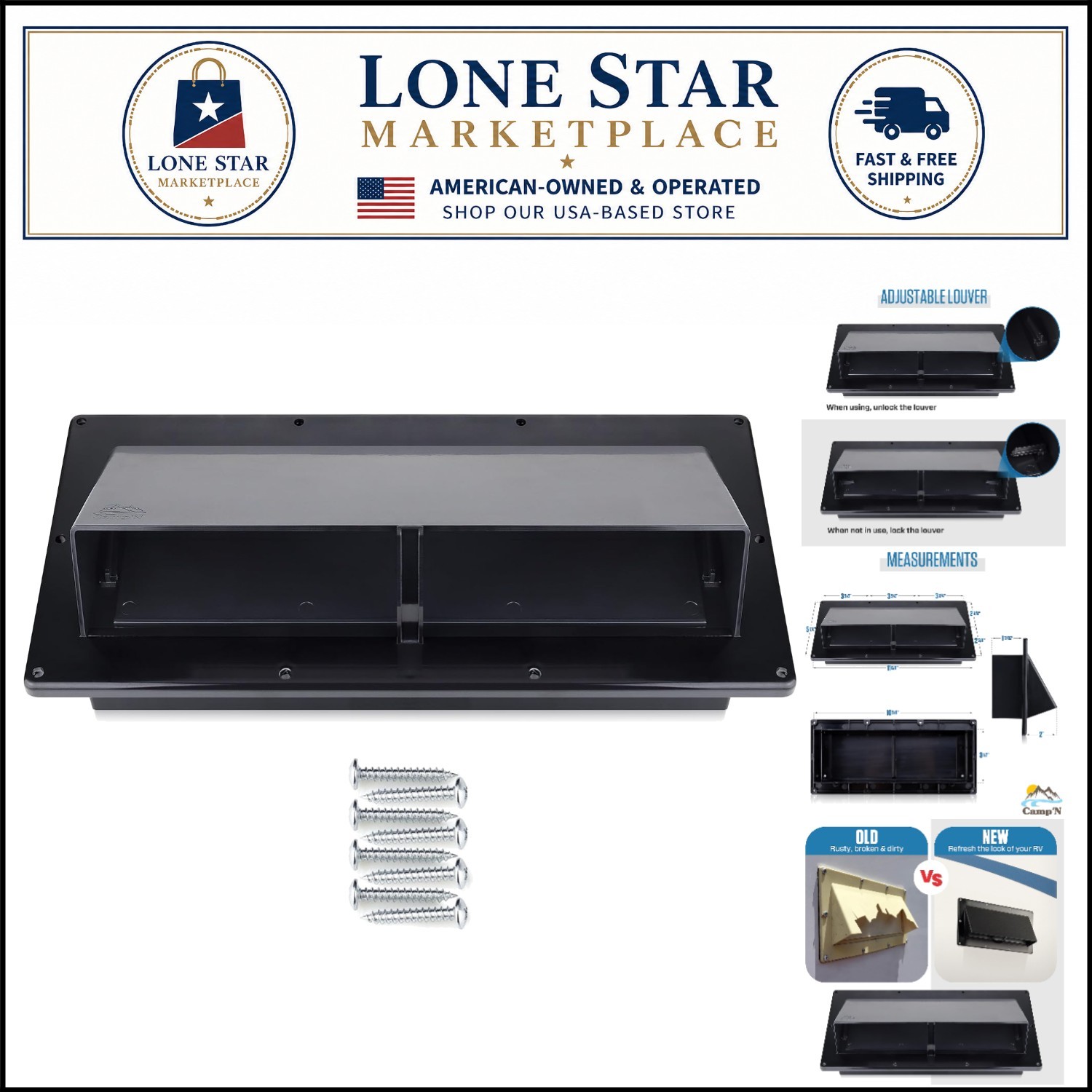 Durable Plastic RV Exhaust Vent Cover – Perfect Fit & Includes Mounting Hardware