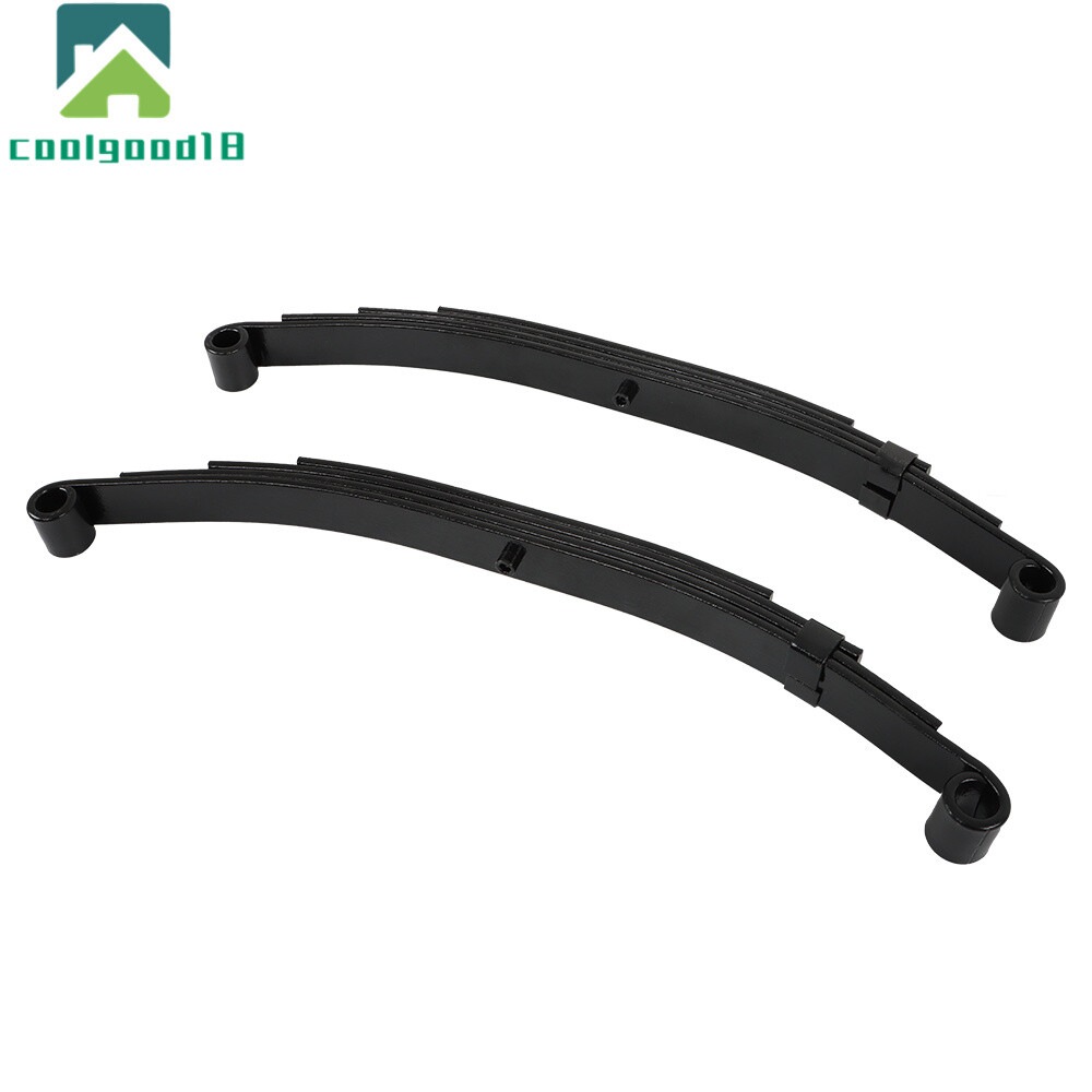 For 5000lbs Axle Trailer Leaf Spring 4 Leaf Double Eye 2500lbs Cap -Set 2
