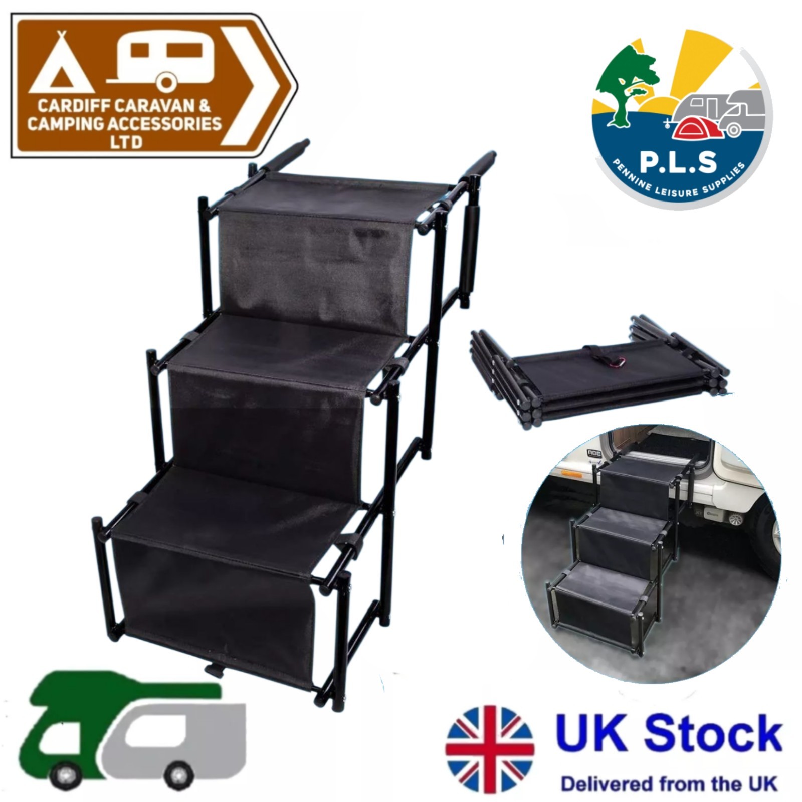Dog Animal Step Aid 3 Tier Disability Pet Aid Suitable For 50KG Car Caravan