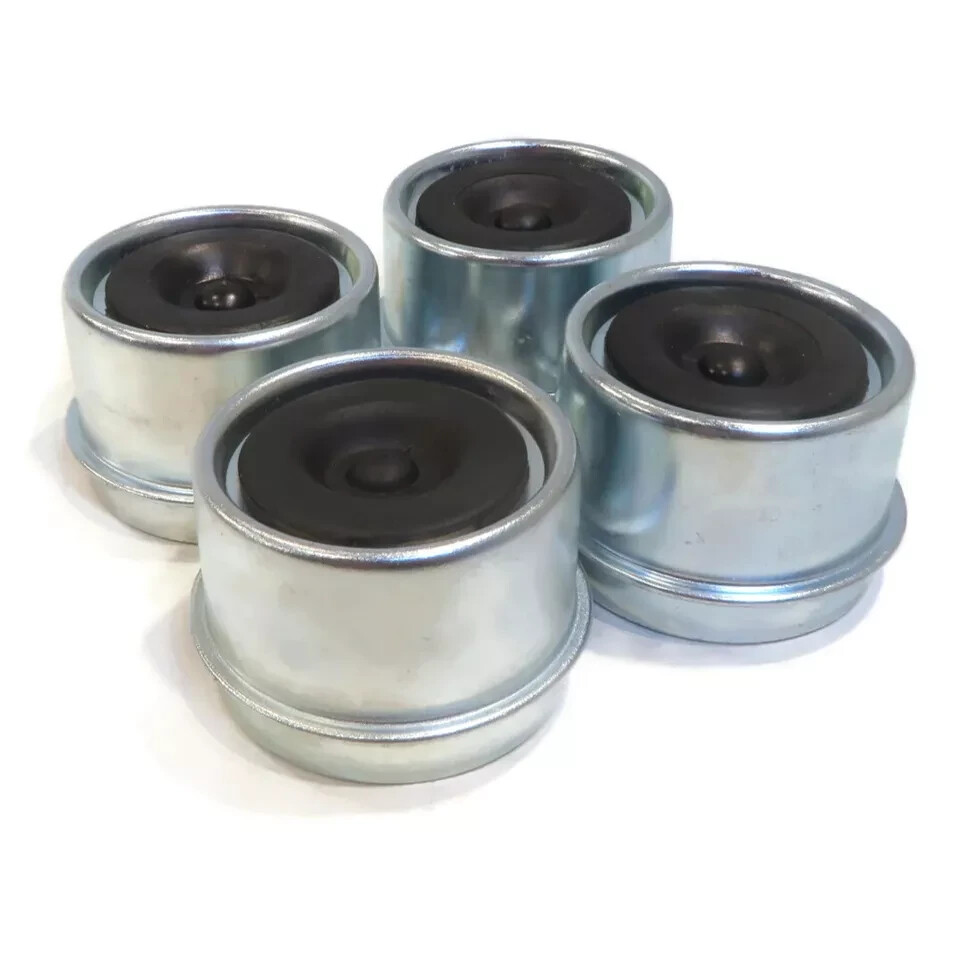 (4) Trailer 1.98″ EZ Lube Grease Hub Cover Dust Cap w/Rubber Plug FREE SHIPPING