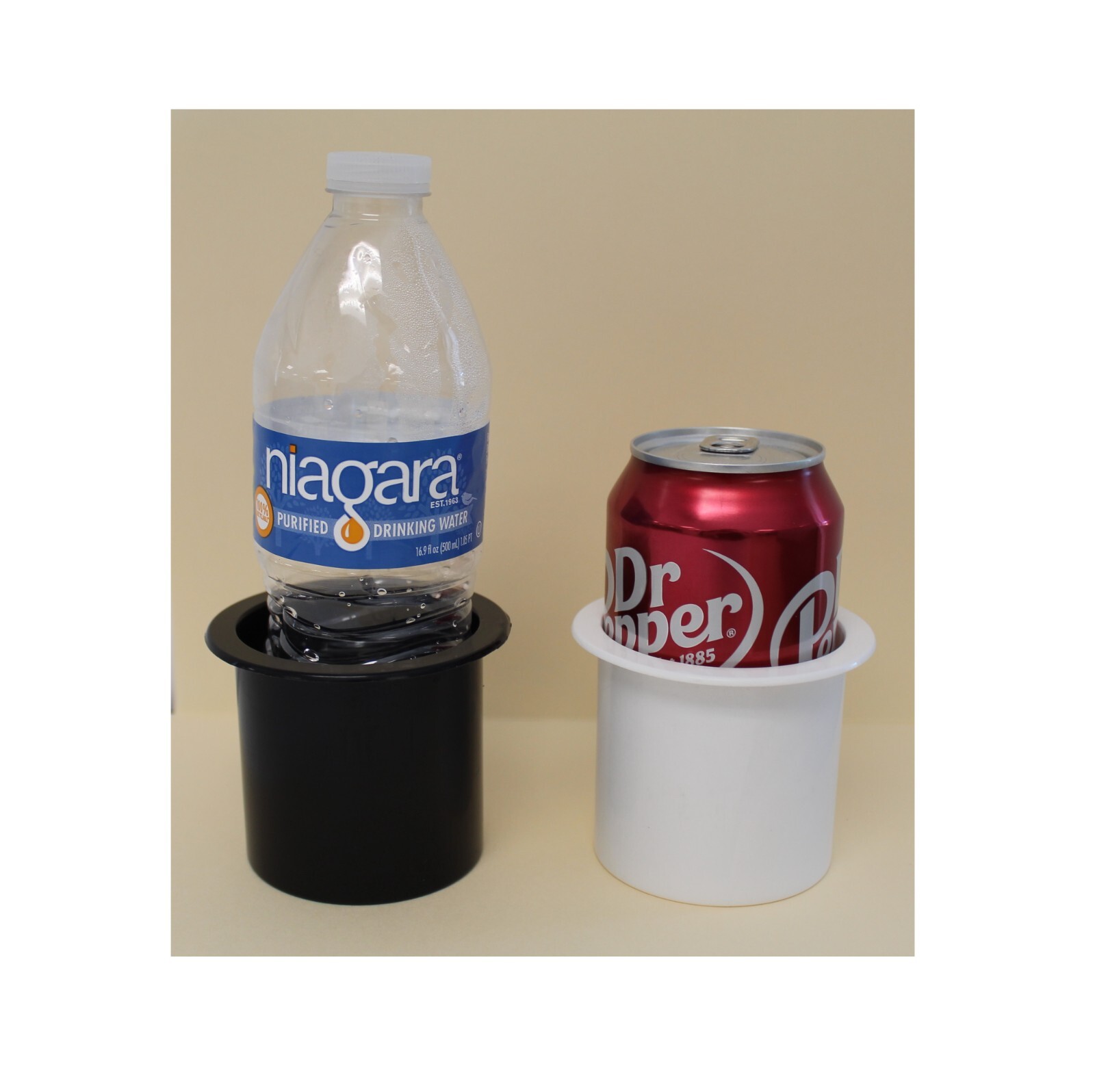 Single Plastic black 3 inch cup drink can holder boat RV patio