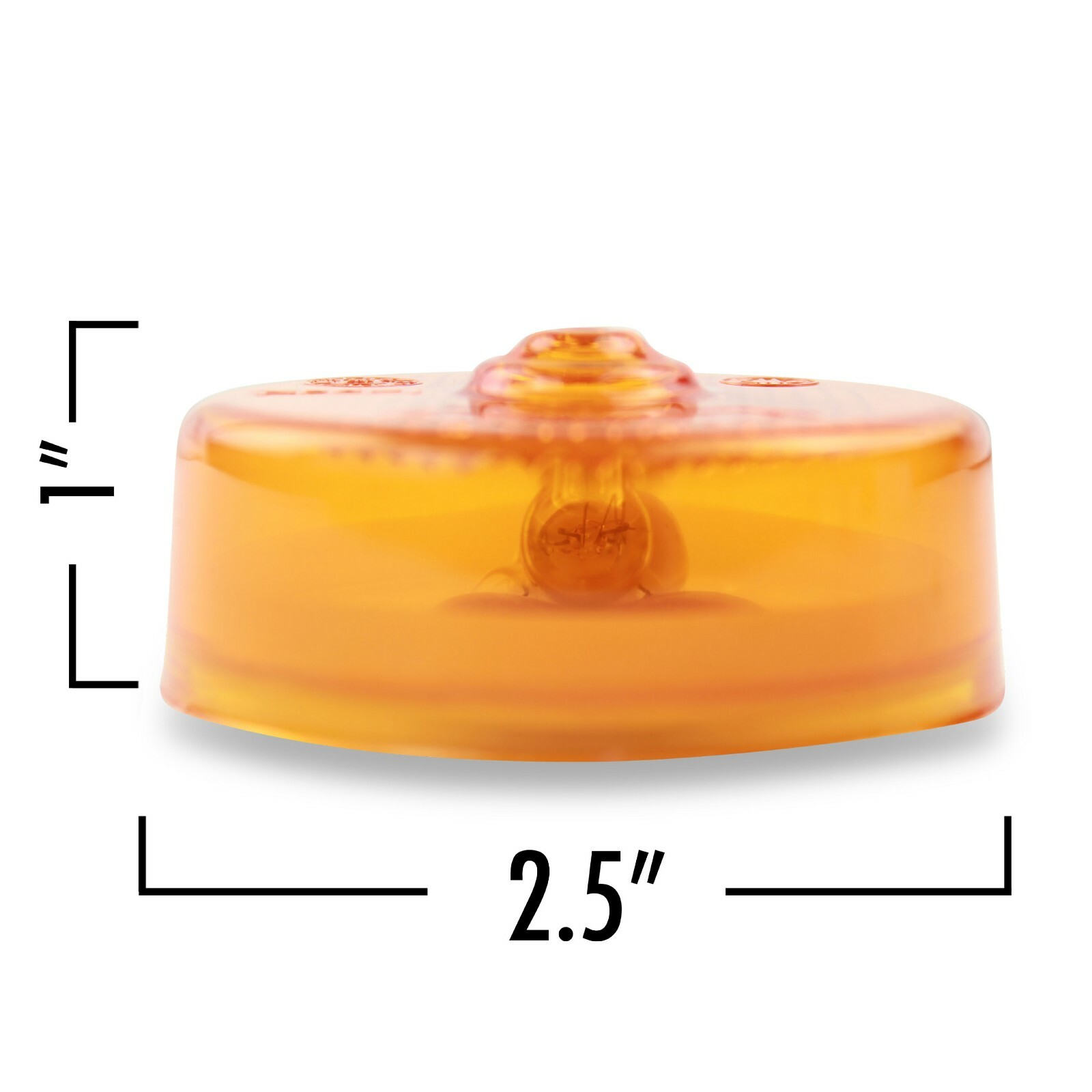 2 pk Amber Vehicle Light, Clearance Round, 2.5″ SAE APC2P3 06 DOT