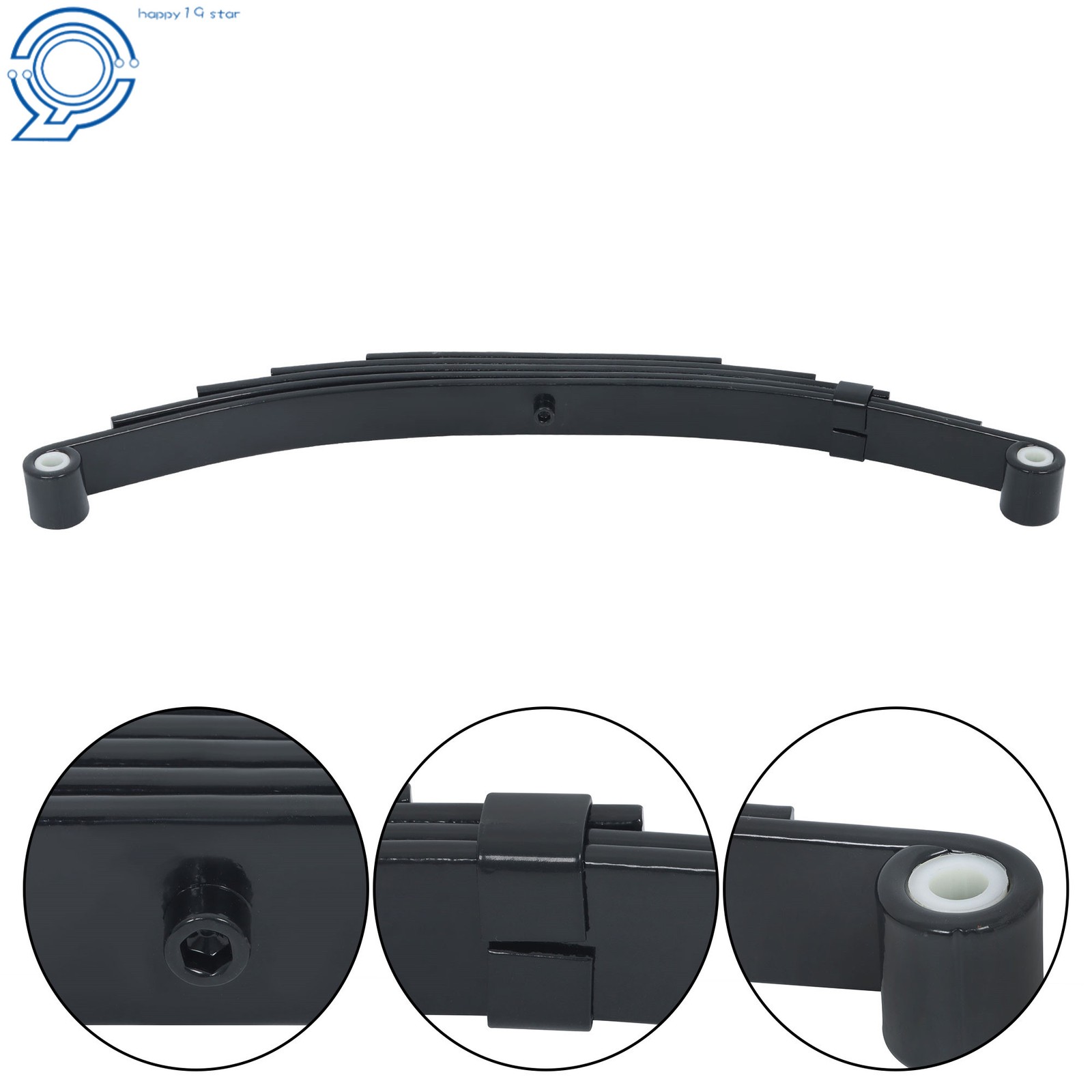 Single Trailer Axle Suspension Kit 5 Leaf Springs Hanger Kit For 6000lbs