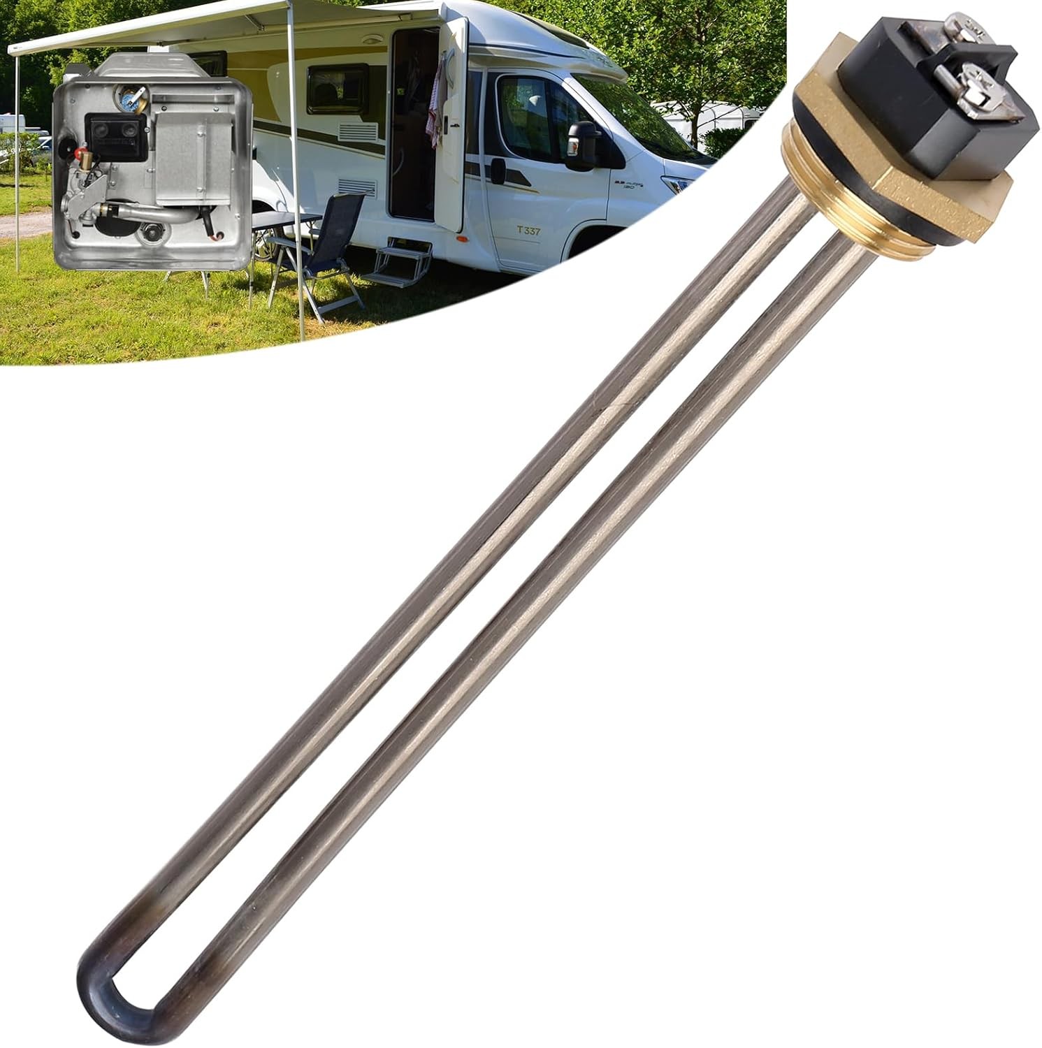 Upgraded Titanium 520900 RV Water Heater Element For Suburban SW Series Black