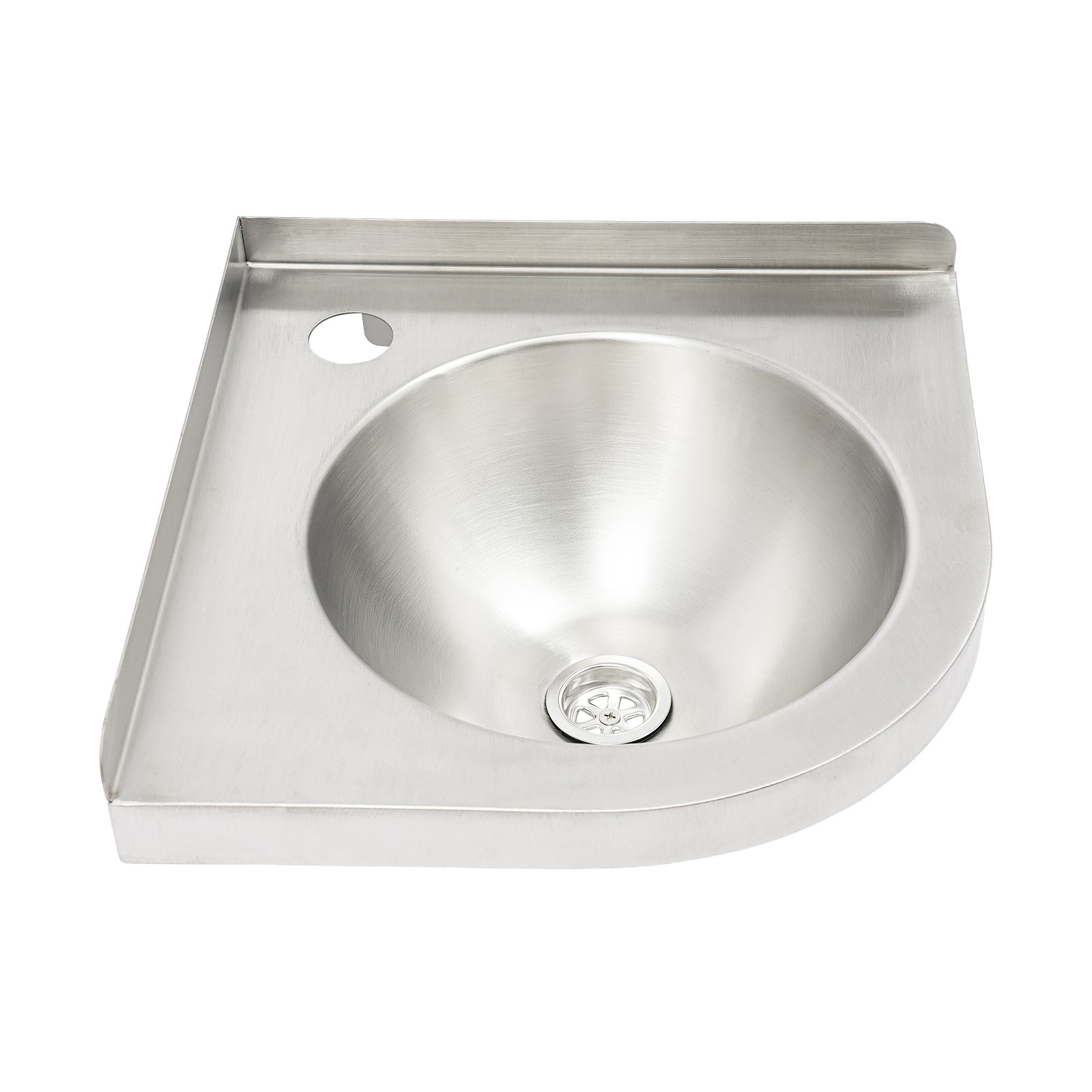 RV Caravan Camper Sink Stainless Steel Hand Wash Basin Wall-mounted Silver Sink