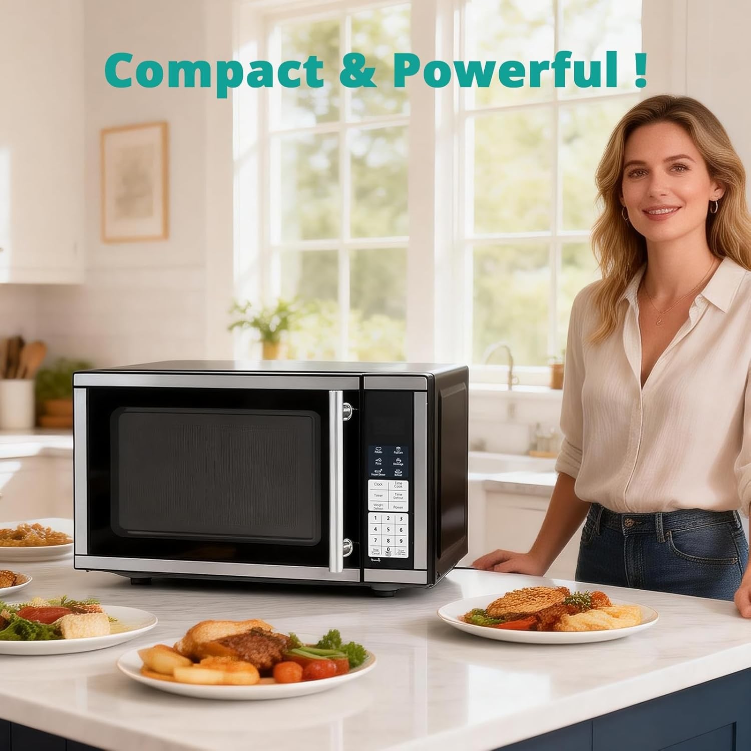 Smad Affordable 0.7 cu.ft 110V Basic Microwave – Compact Power for Small Spaces