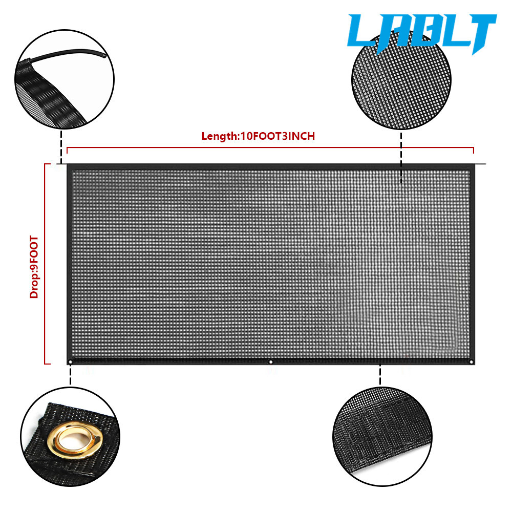 LABLT RV Awning Sun Shade Screen Mesh for Camper Trailer Canopy UV Sun Blocker