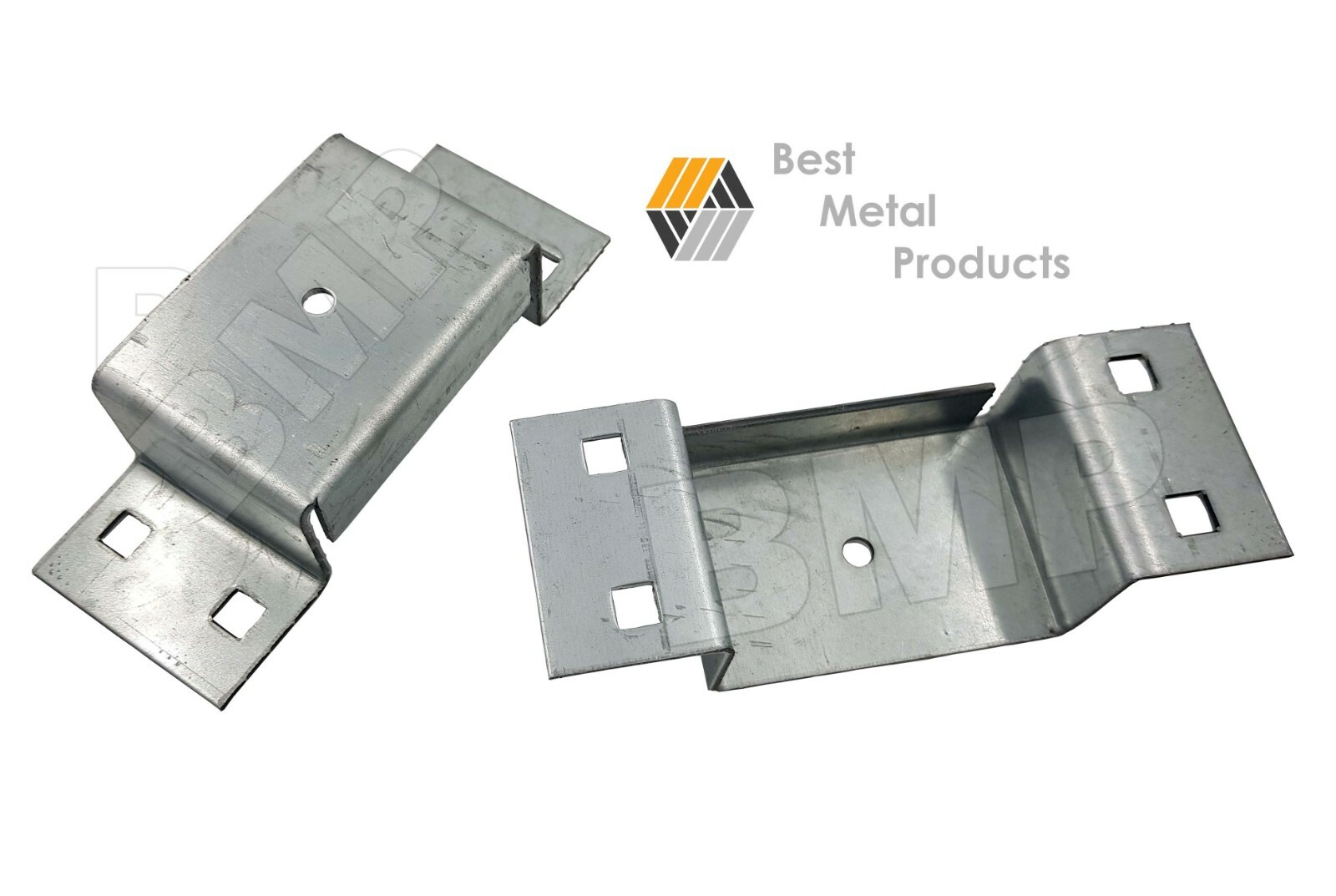(6) Bolt On Stake Bed Trailer Pockets With Lip 11ga Zinc Plated Steel 1000106-B