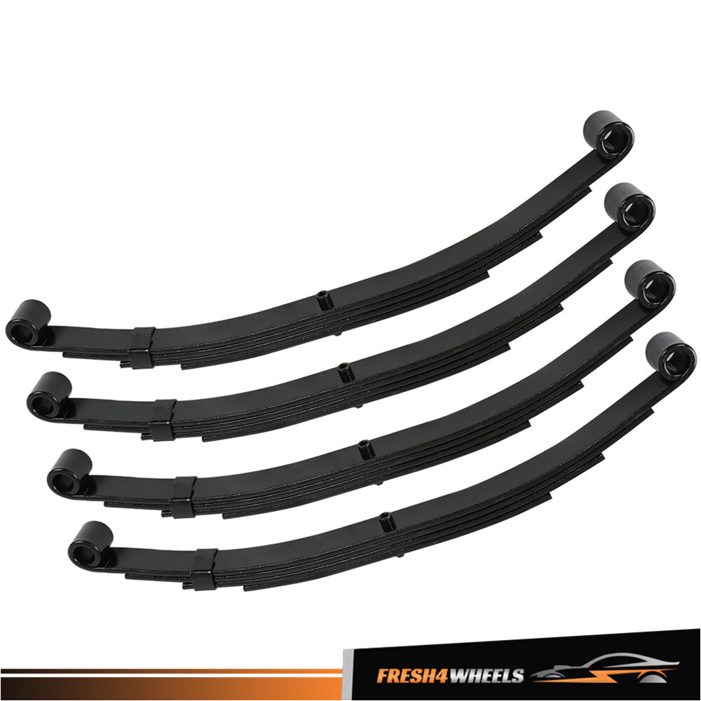 Pack of 4 Trailer Leaf Spring 4 Leaf Double Eye 2500 lbs Cap For 5000 lbs Axle